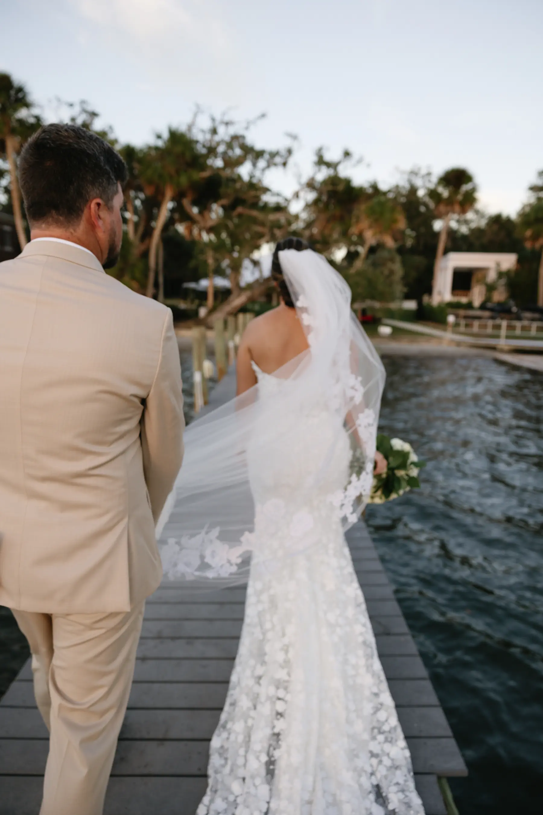 Bride and Groom Just Married Wedding Portrait | Tampa Bay Photographer Arianna J Photography