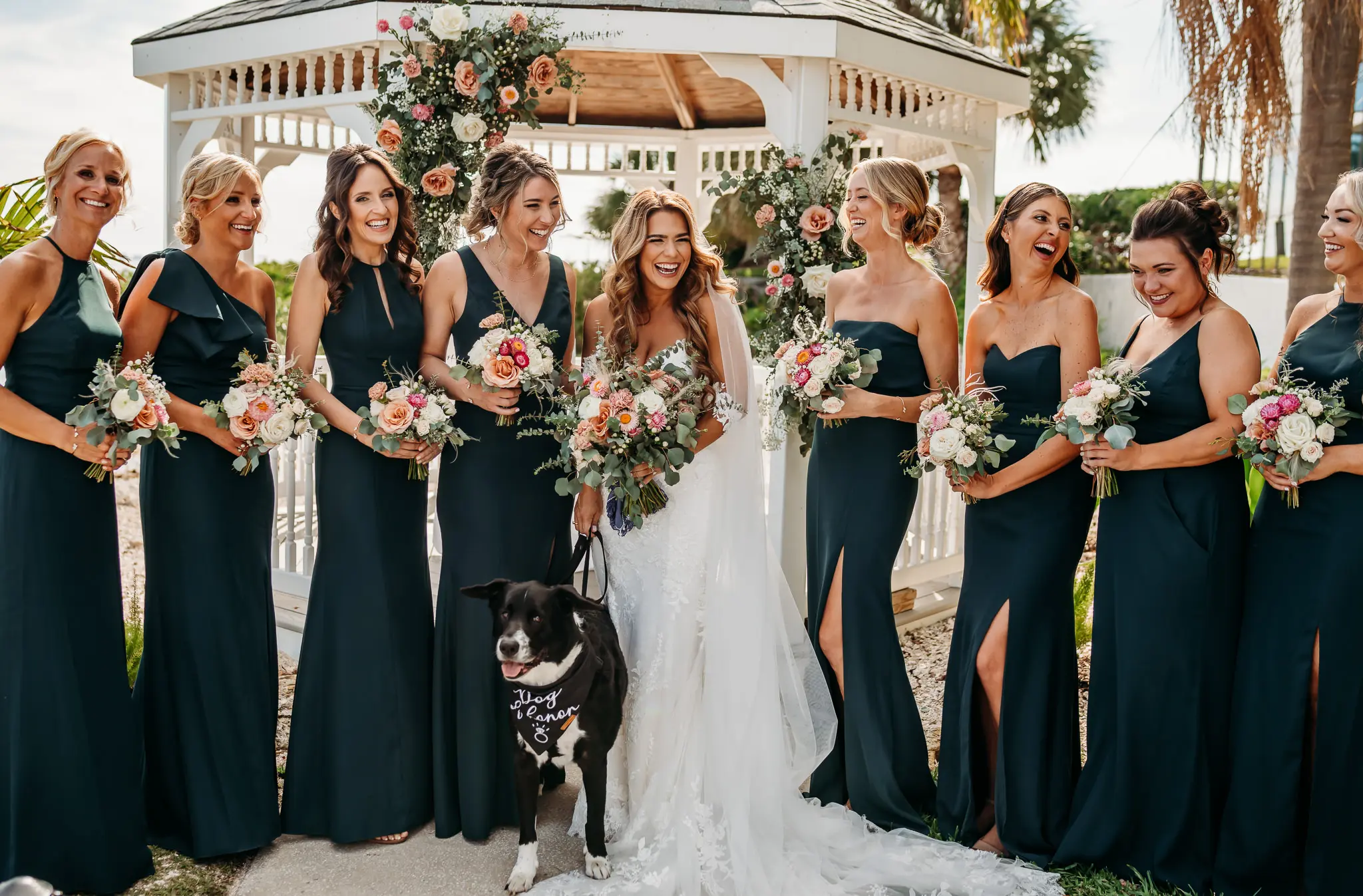 Elegant Green and White Waterfront Tampa Wedding | Rusty Pelican