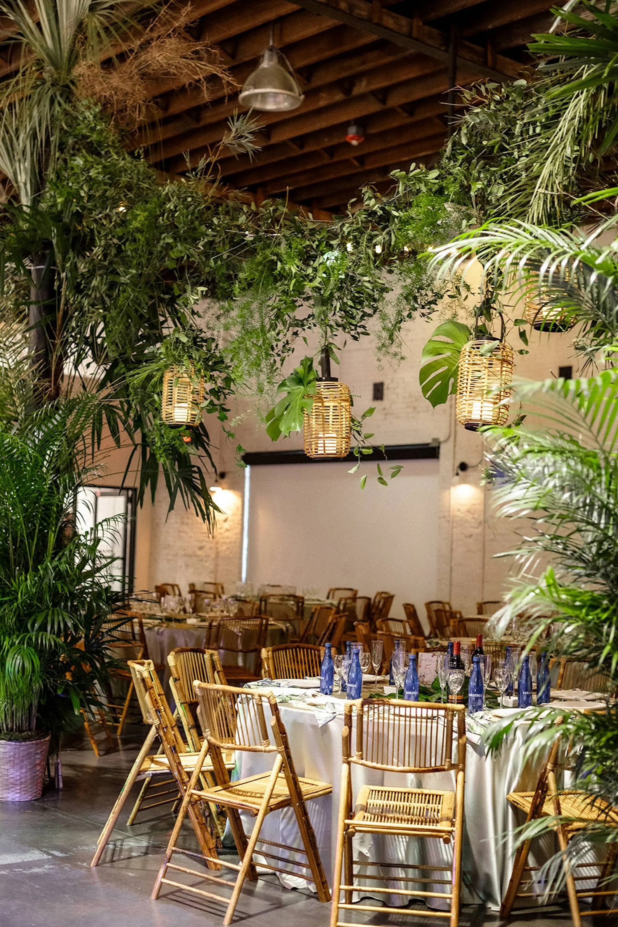 Multi-Cultural Asian Tropical Jungle Wedding Reception Tablescape Place Setting Decor Ideas | Tampa Bay Over The Top Rental Linens | Tampa Bay Event Venue Haus 820