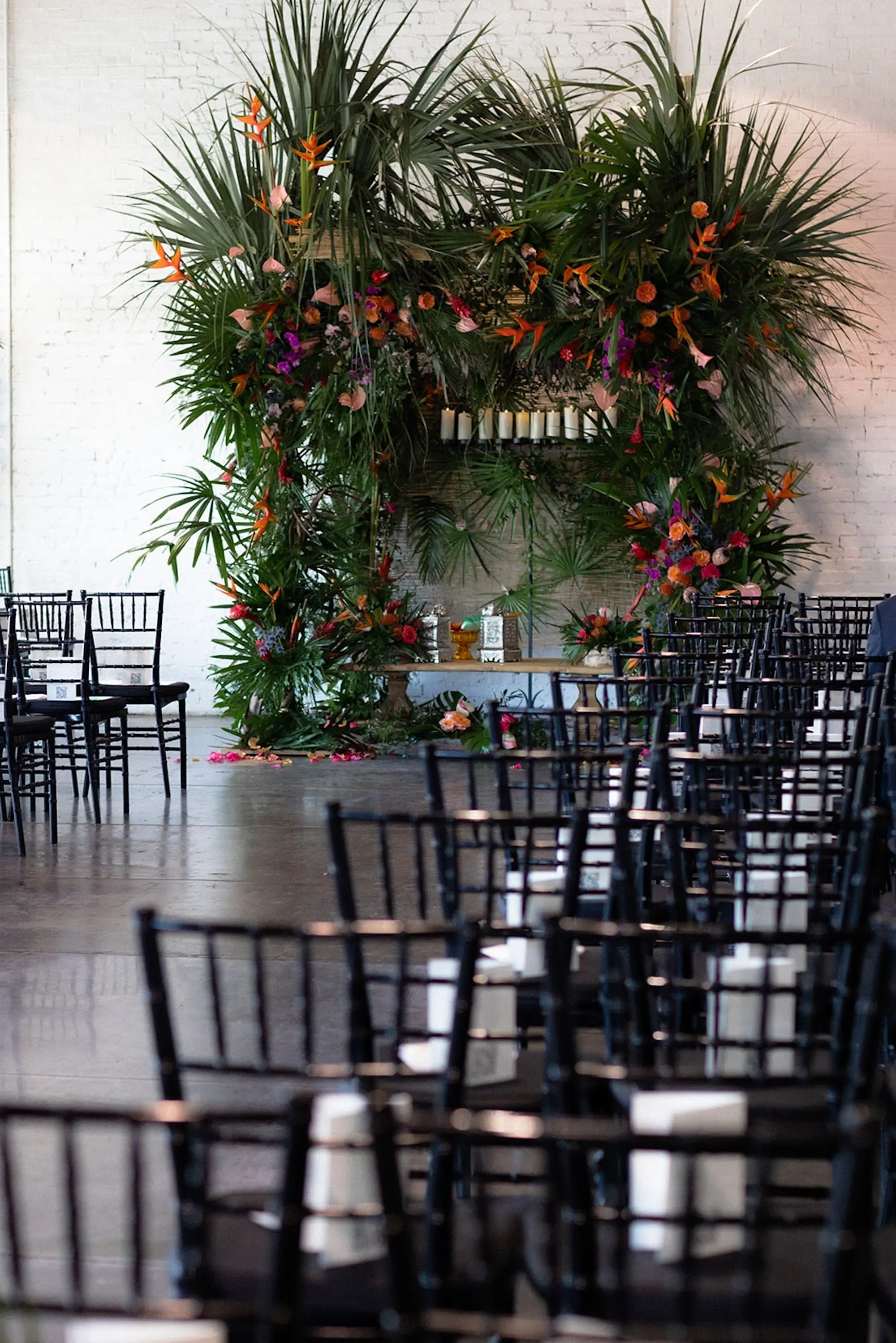 Multicultural Tropical Jungle Wedding Ceremony Decor Inspiration | Tampa Bay Event Venue Haus 820