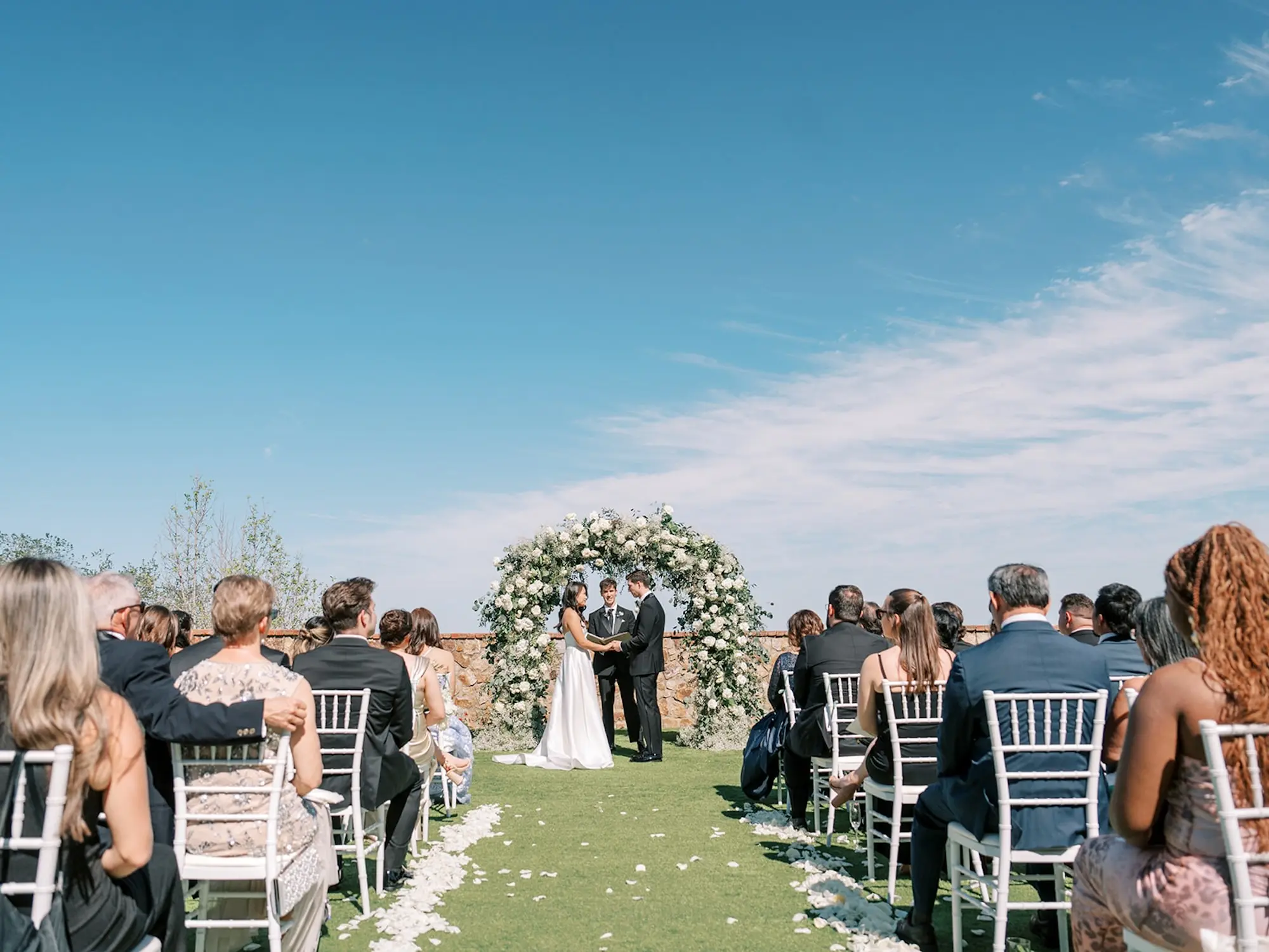 Luxurious Outdoor Italian Inspired Wedding Ceremony Decor Ideas