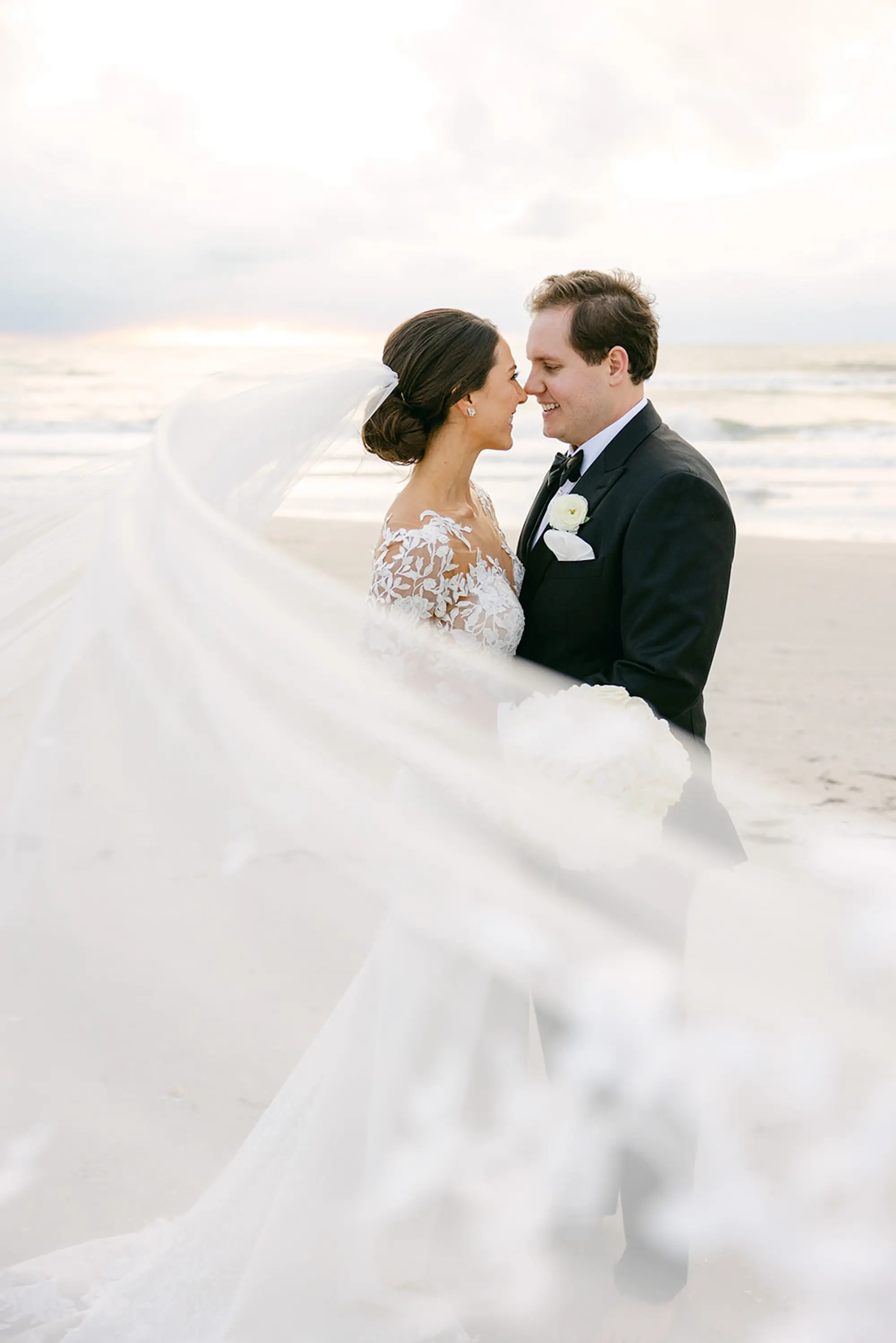 31Luxurious Ivory and Gold Wedding Decor - Luxurious, Ivory and Gold St. Pete Beach Wedding | The Don CeSar Bride and Groom Wedding Portrait
