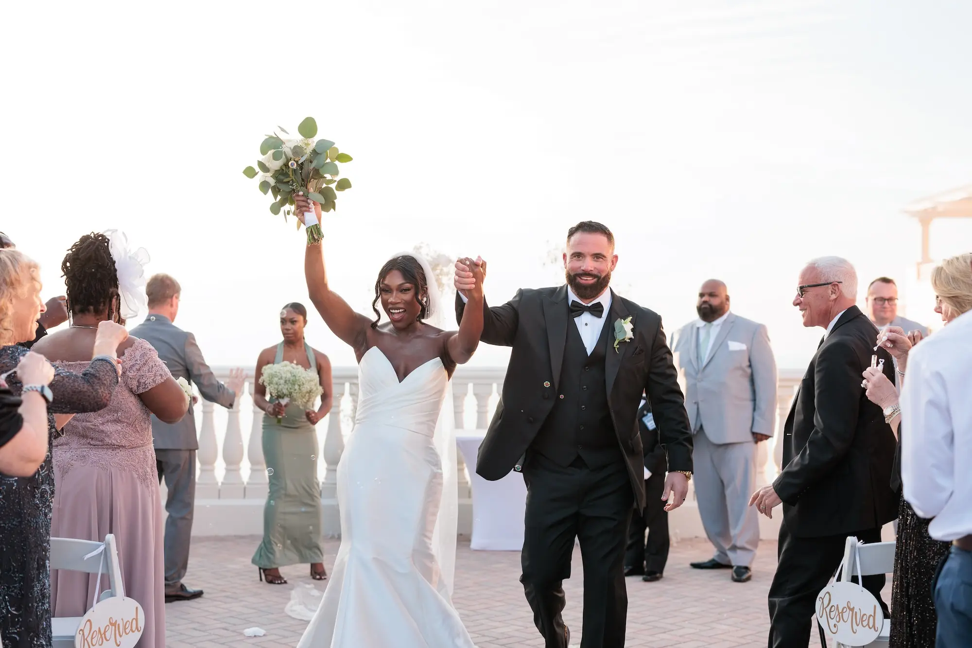 Bride and Groom Just Married Wedding Portrait