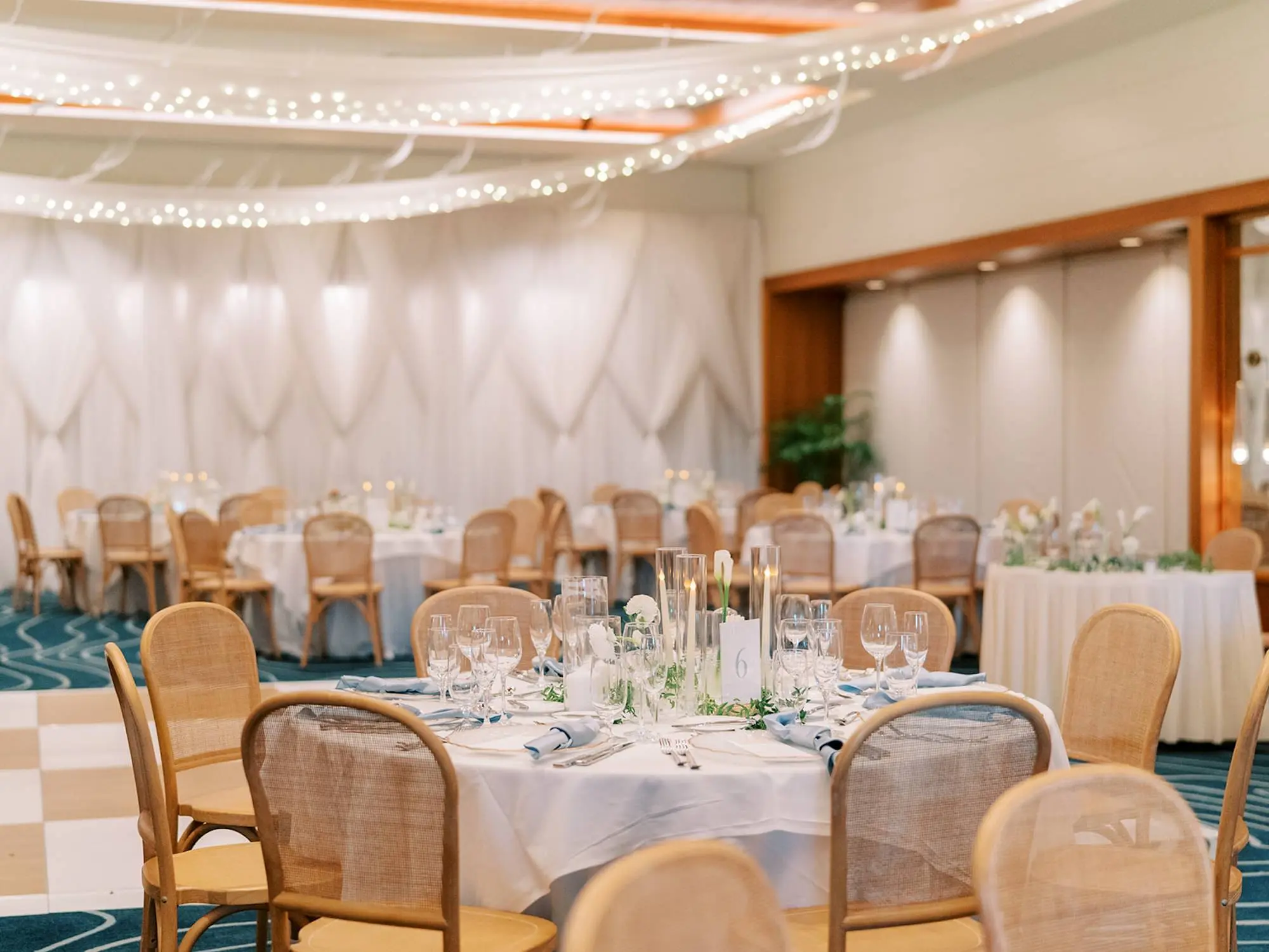 Romantic Blue and Green Beach Wedding Reception Decor Ideas | Sarasota Event Venue The Resort at Longboat Key Club