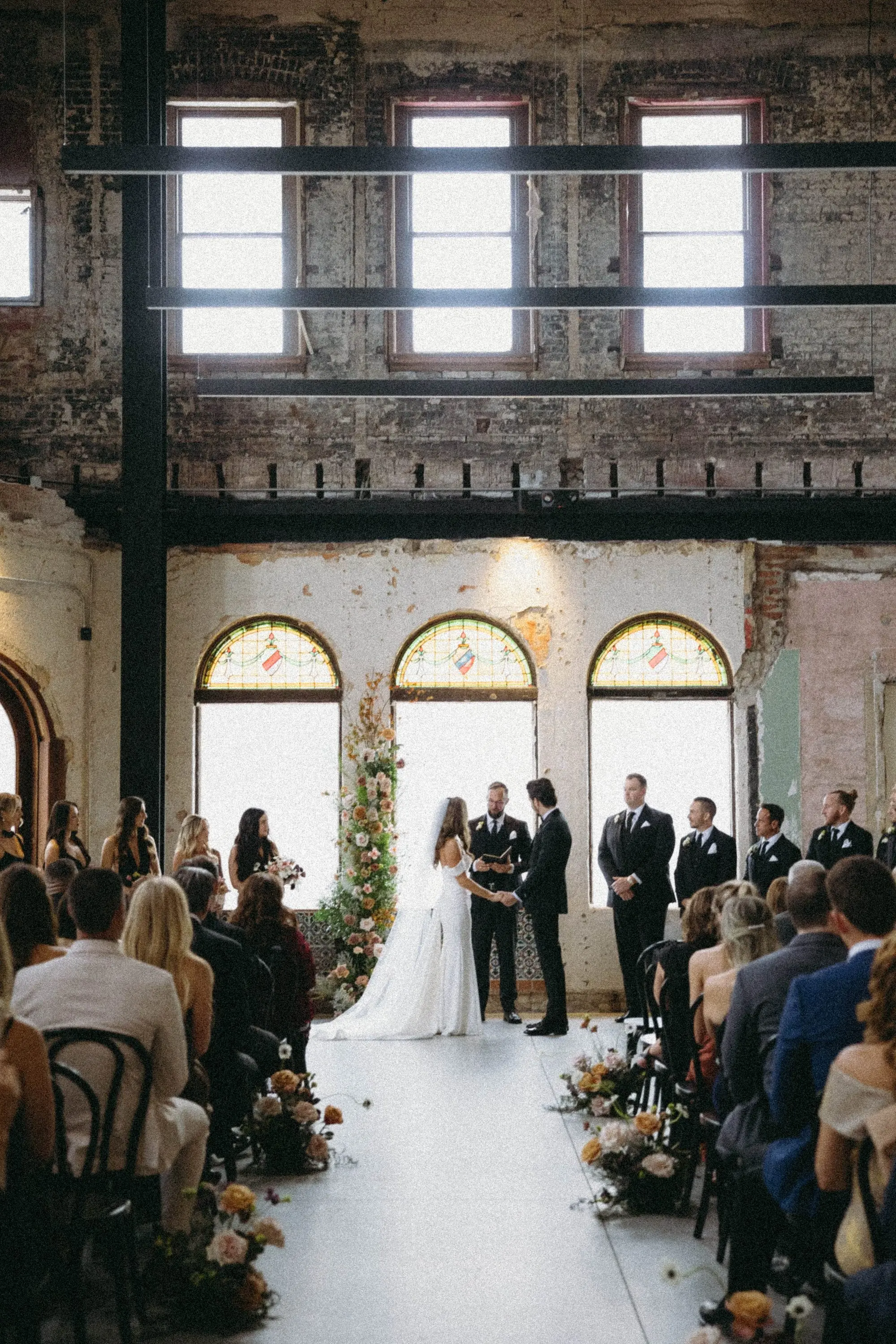 Timeless Modern Black and White Wedding Ceremony Decor Ideas | Ybor Event Venue Las Novidades, Hotel Haya | Tampa Planner The Olive Tree Weddings