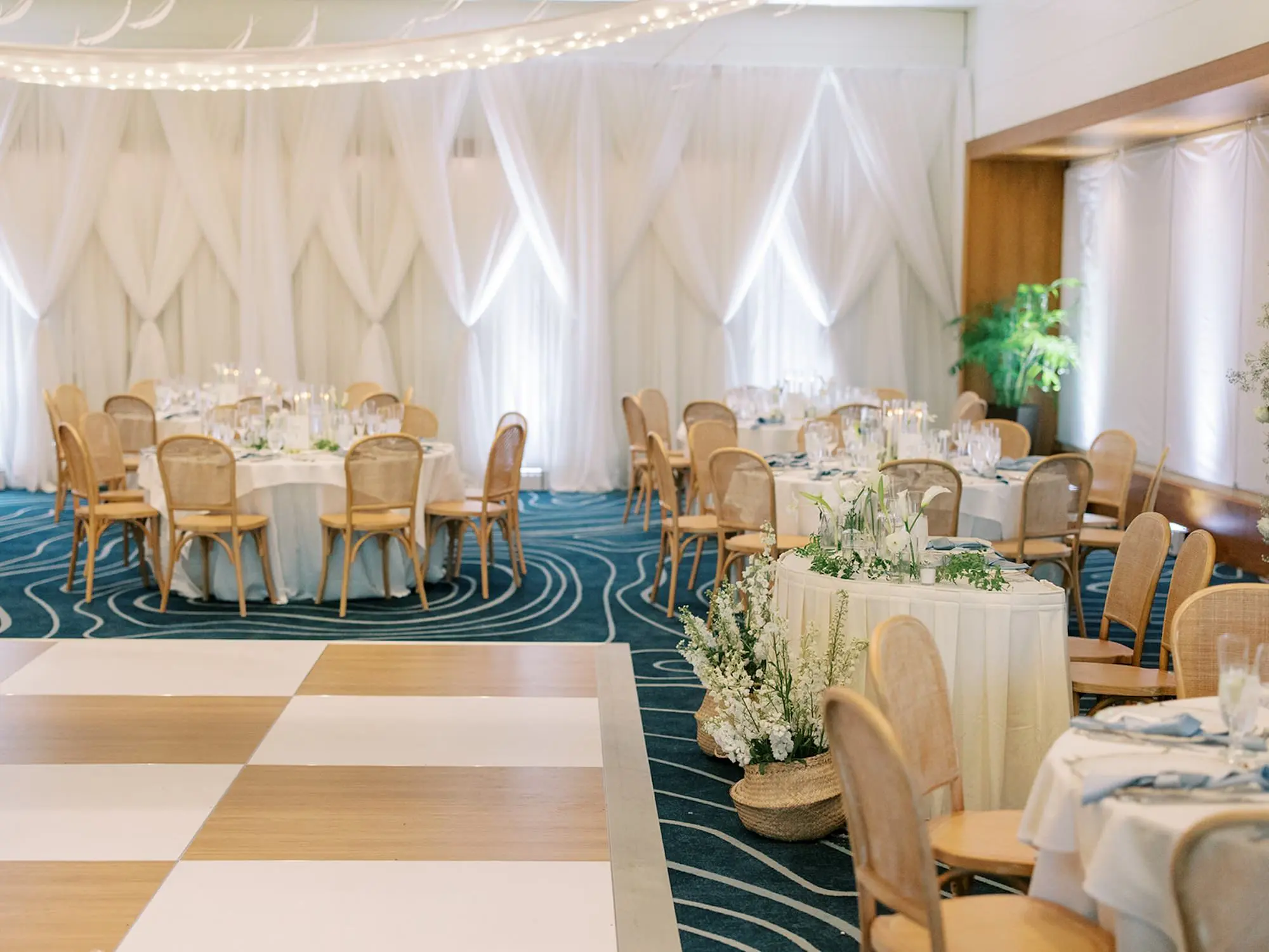 Romantic Blue and Green Beach Wedding Reception Decor Ideas | Sarasota Event Venue The Resort at Longboat Key Club