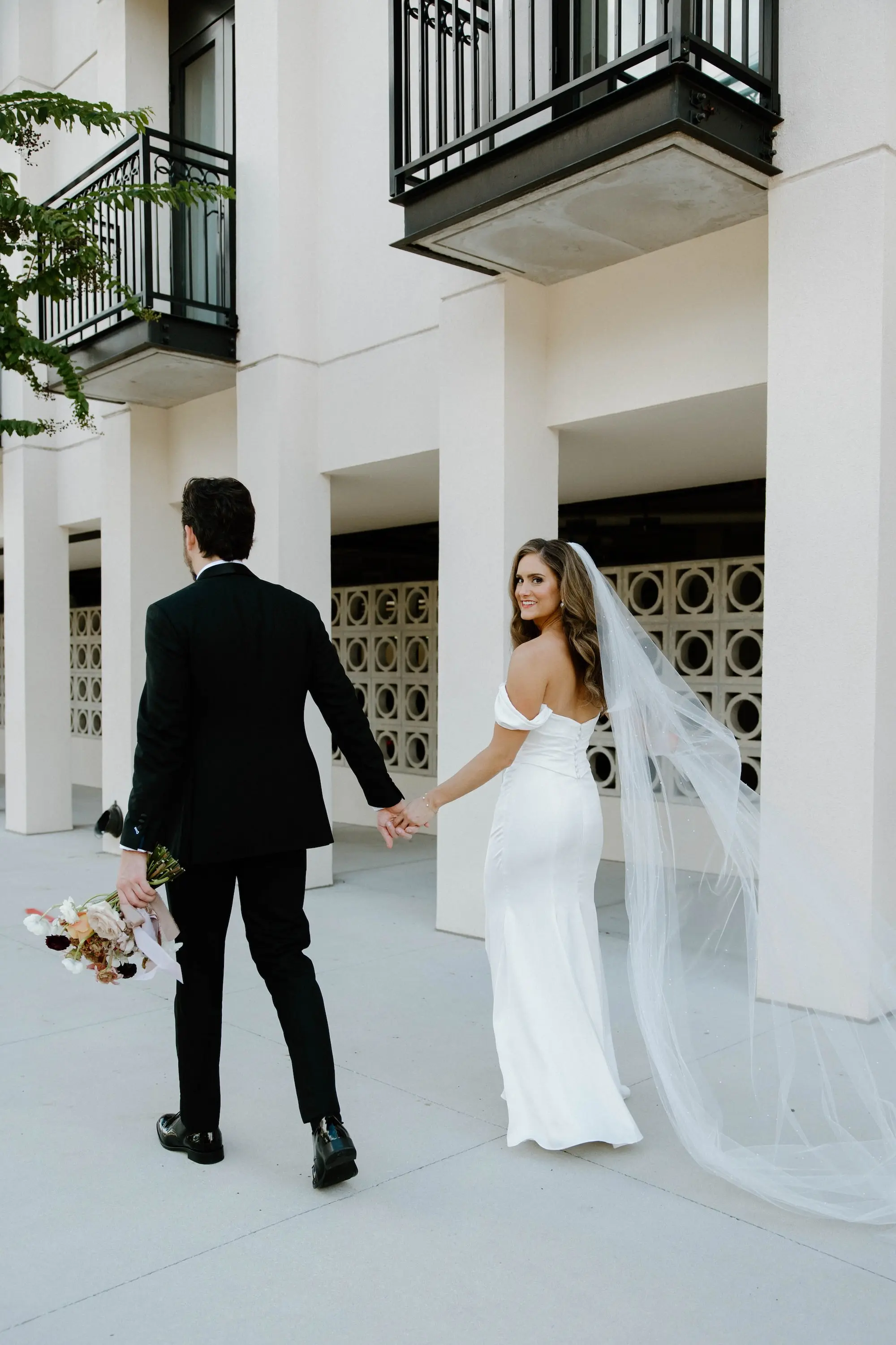Bride and Groom Just Married Wedding Portrait