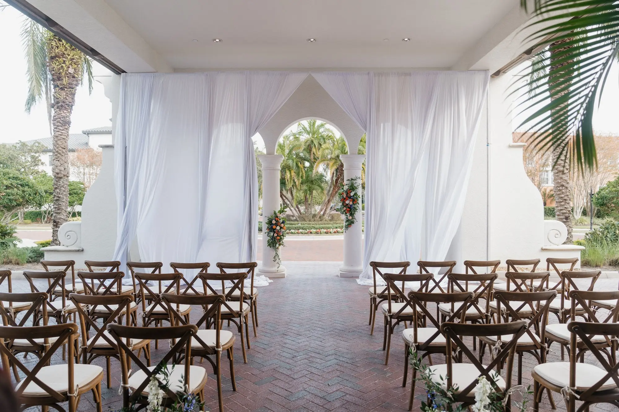 Outdoor Spring Wedding Ceremony Decor Ideas | Tampa Bay Event Venue Westshore Yacht Club | Planner Oh My Occasions