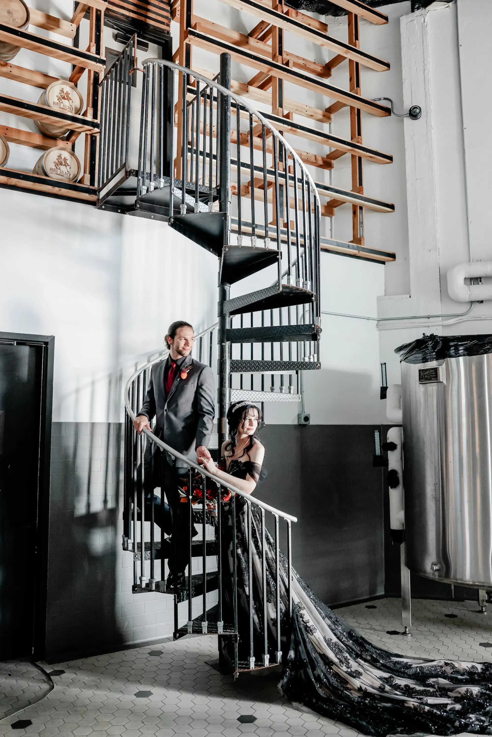 Bride and Groom Wedding Portrait | Tampa Bay Event Venue Urban Stillhouse | St Pete Photographer Lifelong Photography Studio