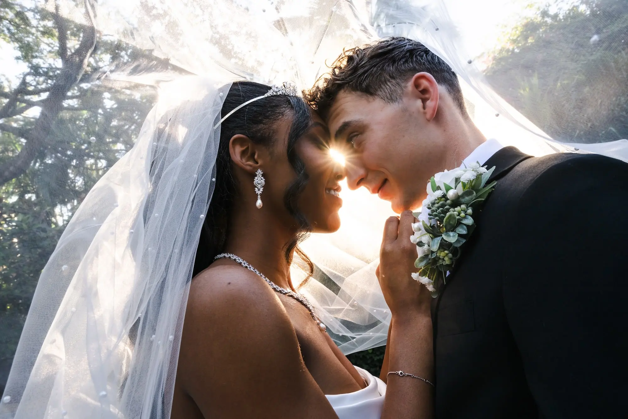 Bride and Groom First Look Wedding Portrait | Tampa Bay Photographer Iyrus Weddings