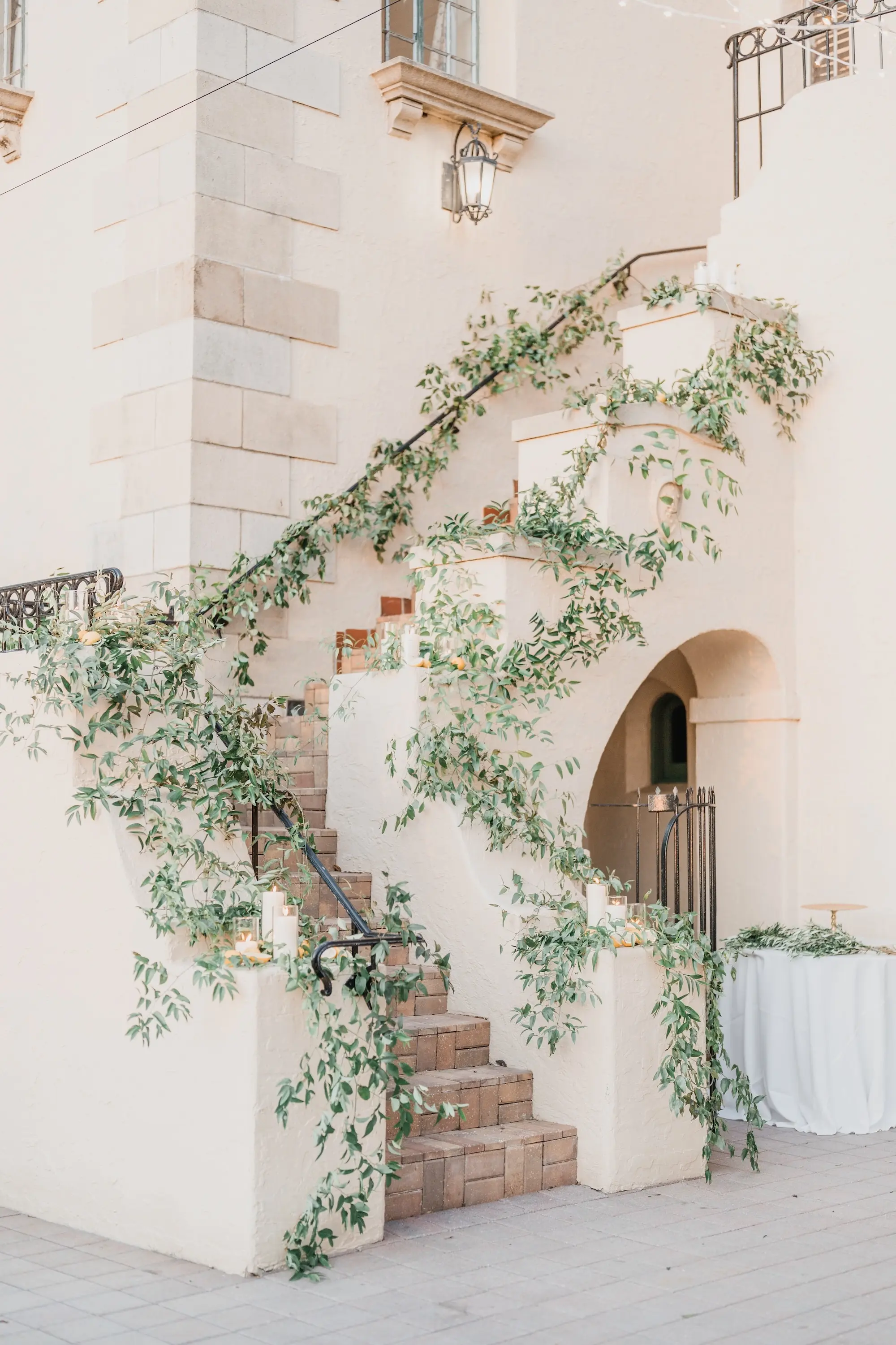 Italian Inspired Greenery Wedding Ceremony Decor Ideas | Tampa Bay Event Venue Powel Crosley Estate