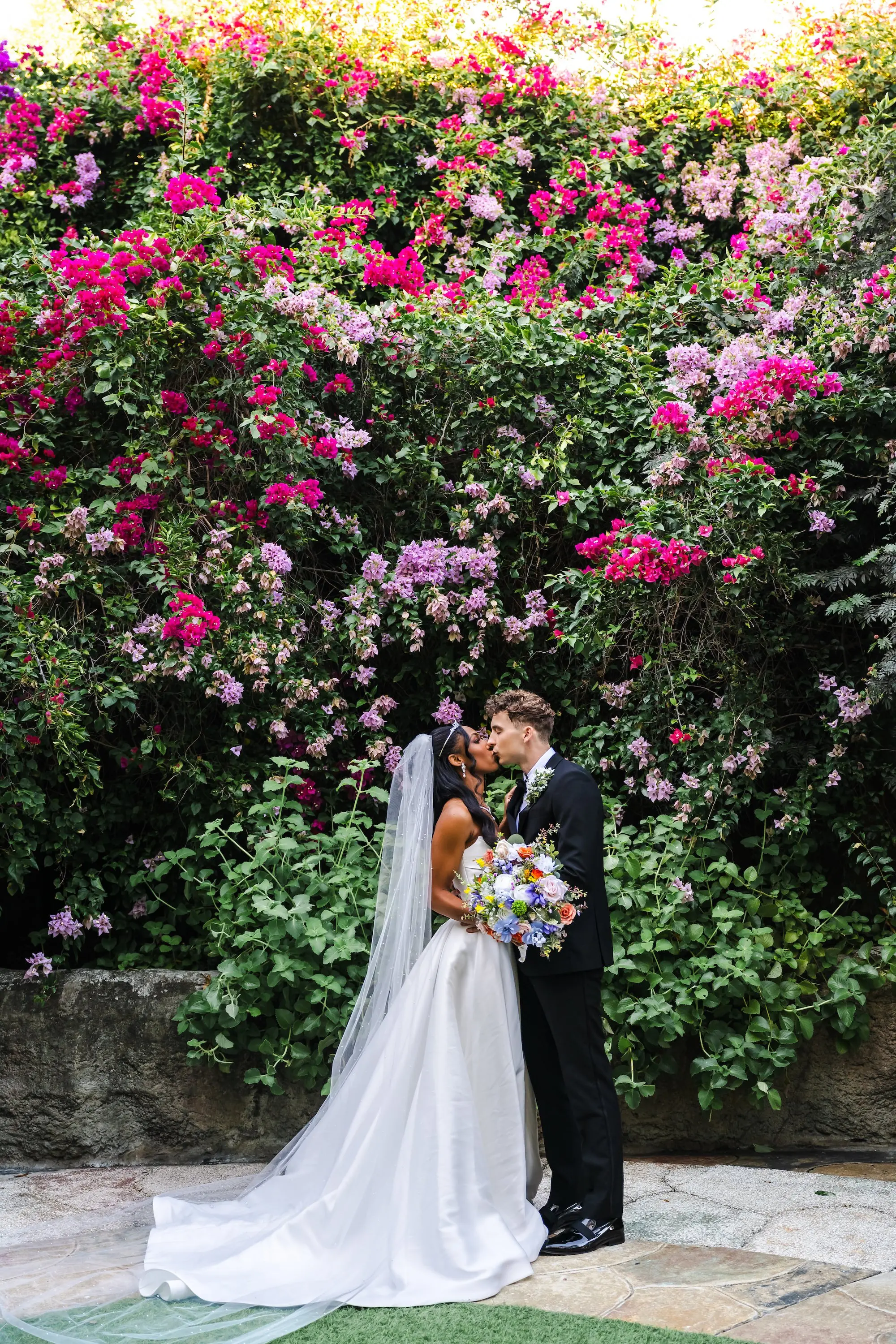 14Blue and Purple Enchanted Garden Wedding Inspiration St Pete Sunken Gardens jpg - “Best Of” 2025: Wedding Portraits Bride and Groom First Look Wedding Portrait | Tampa Bay Photographer Iyrus Weddings | St Pete Event Venue Sunken Gardens