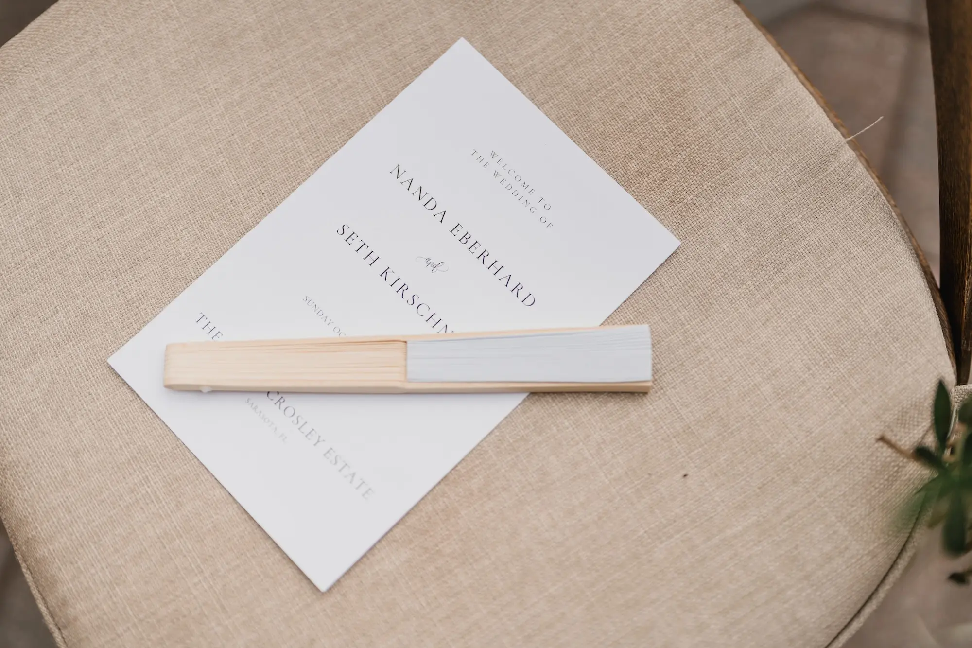 Elegant Black and White Wedding Ceremony Program with Fan Ideas