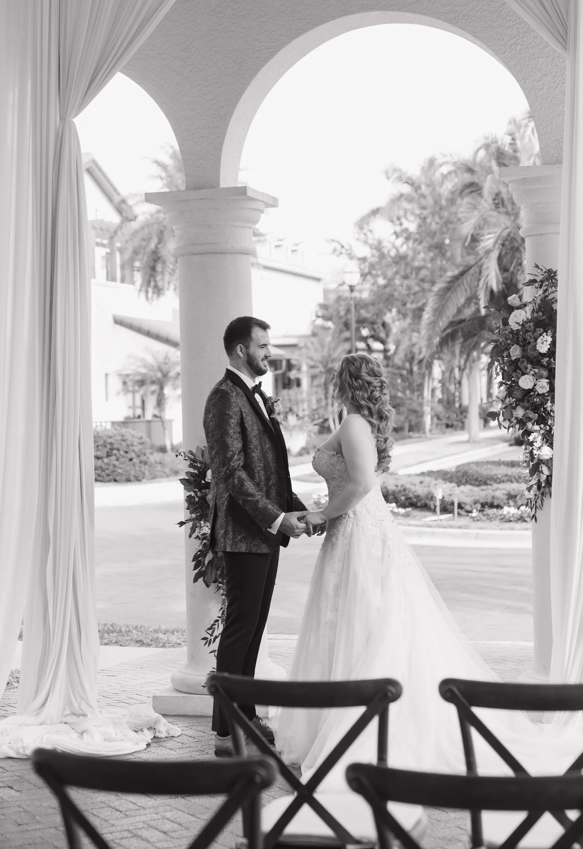 Bride and Groom Private Vow Exchange Wedding Portrait