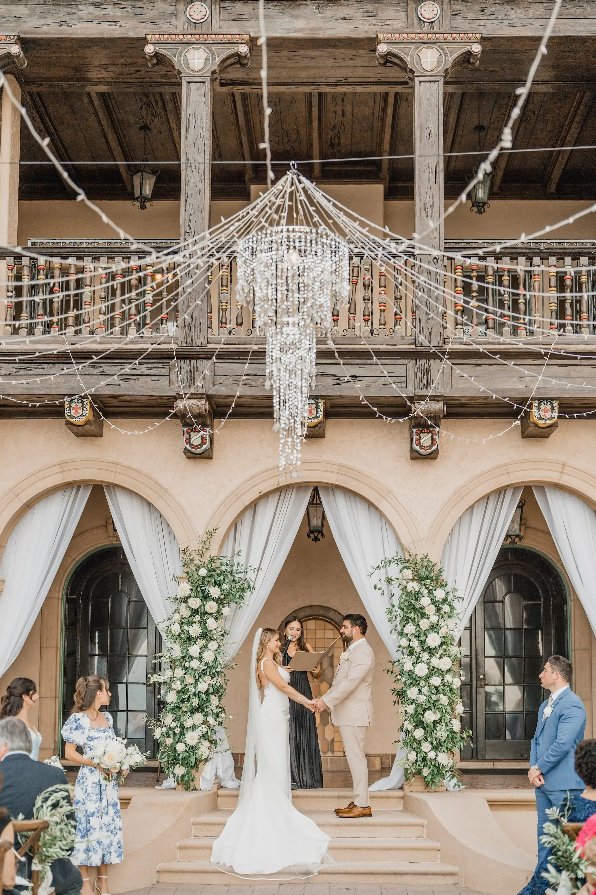 Italian Inspired Greenery Wedding Ceremony Decor Ideas | Tampa Bay Event Venue Powel Crosley Estate | Planner B Eventful