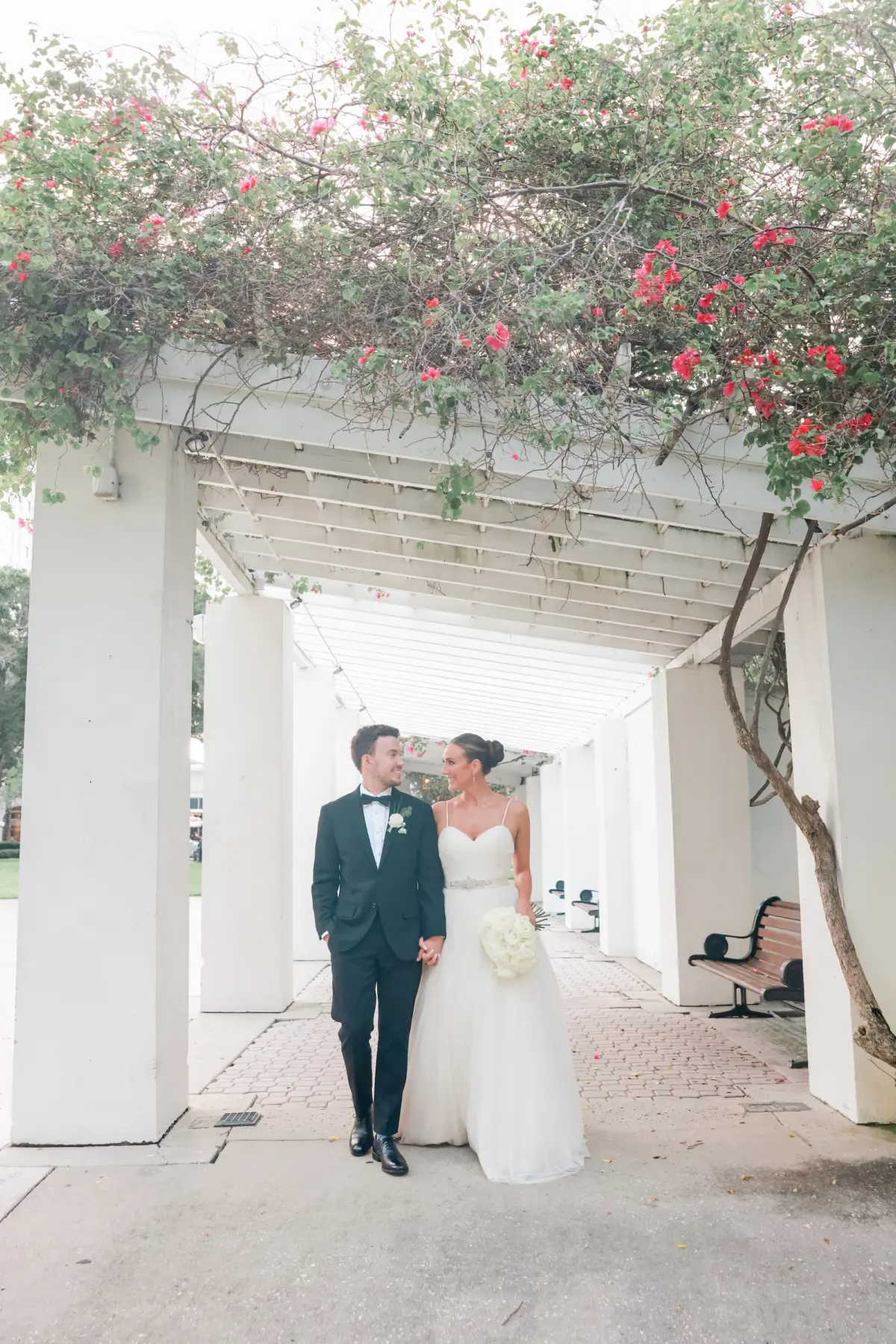 18Elegant Green White and Gold Ballroom Wedding - Tropical Green and White Downtown St. Pete Wedding | The Birchwood Bride and Groom Wedding Portrait | Tampa Bay Photographer Lifelong Photography Studio