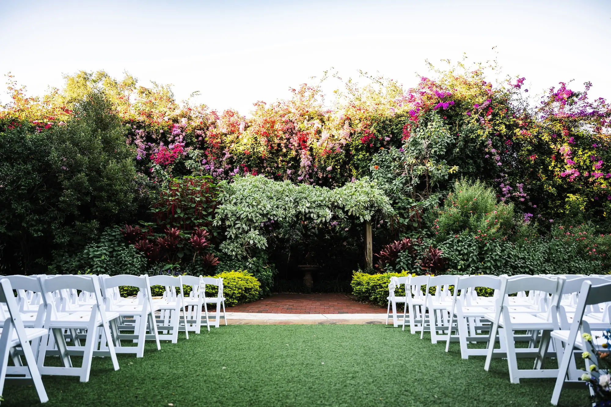 Blue and Purple Enchanted Garden Wedding Ceremony Inspiration | St Pete Event Venue Sunken Gardens