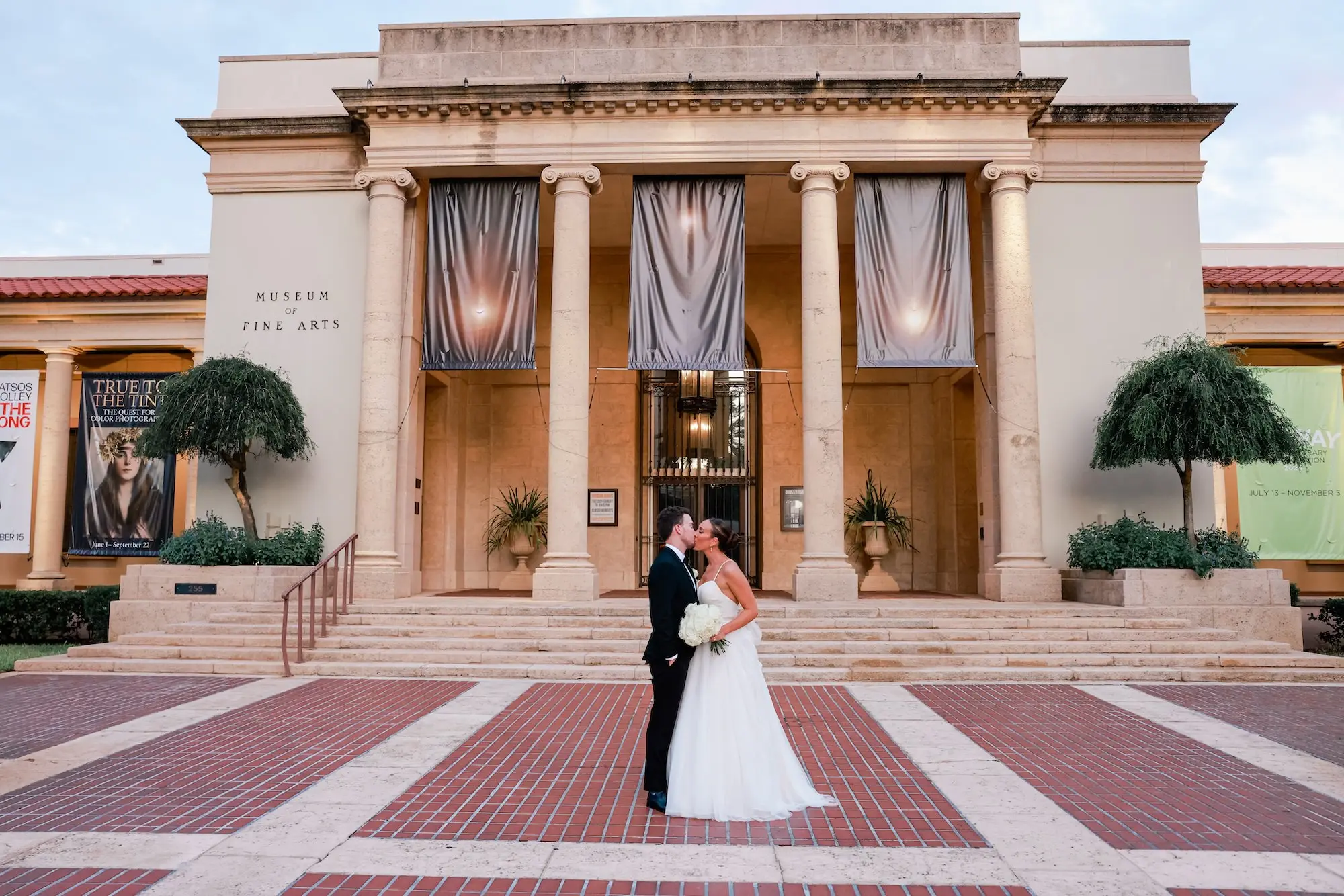 20Elegant Green White and Gold Ballroom Wedding St Pete Wedding Venue Museum of Fine Arts jpg - Tropical Green and White Downtown St. Pete Wedding | The Birchwood Bride and Groom Wedding Portrait | St Pete Event Venue Musuem of Fine Arts | Photographer Lifelong Photography Studio