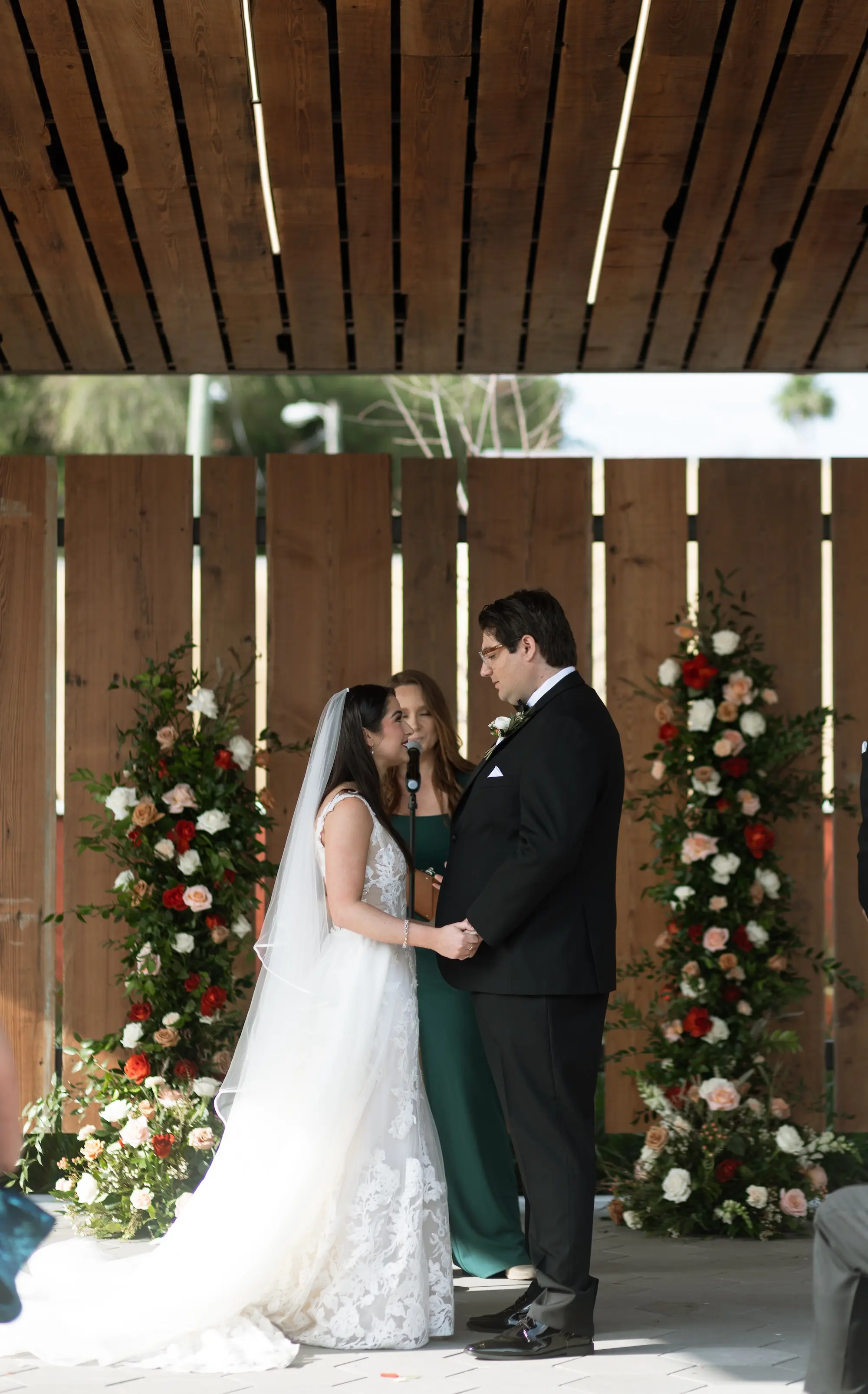 Bride and Groom Wedding Ceremony Portrait