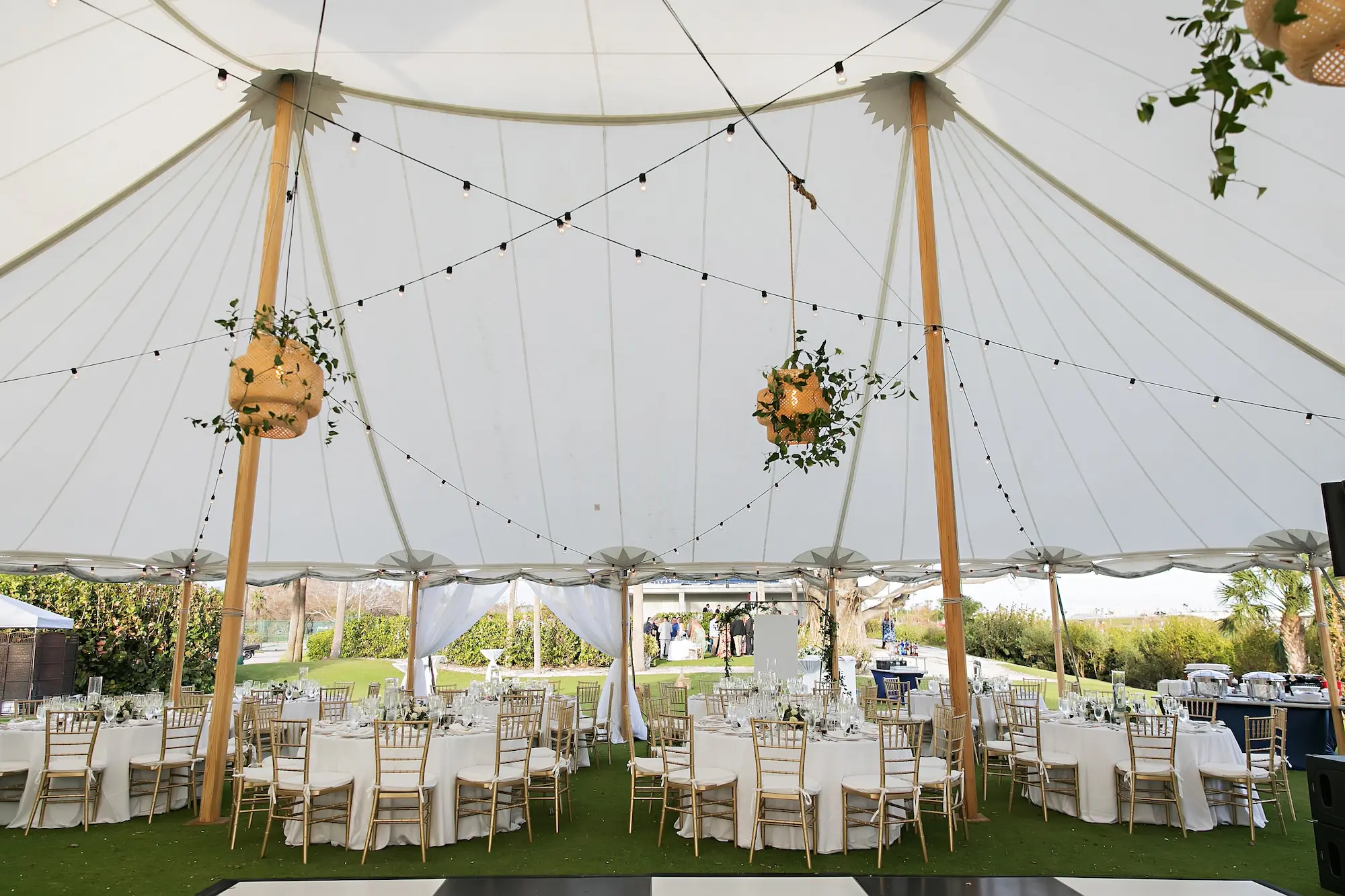 Elegant White and Sage Green Tented Sarasota Wedding Reception Decor Ideas | Tampa Bay Event Venue The Resort at Longboat Key Club