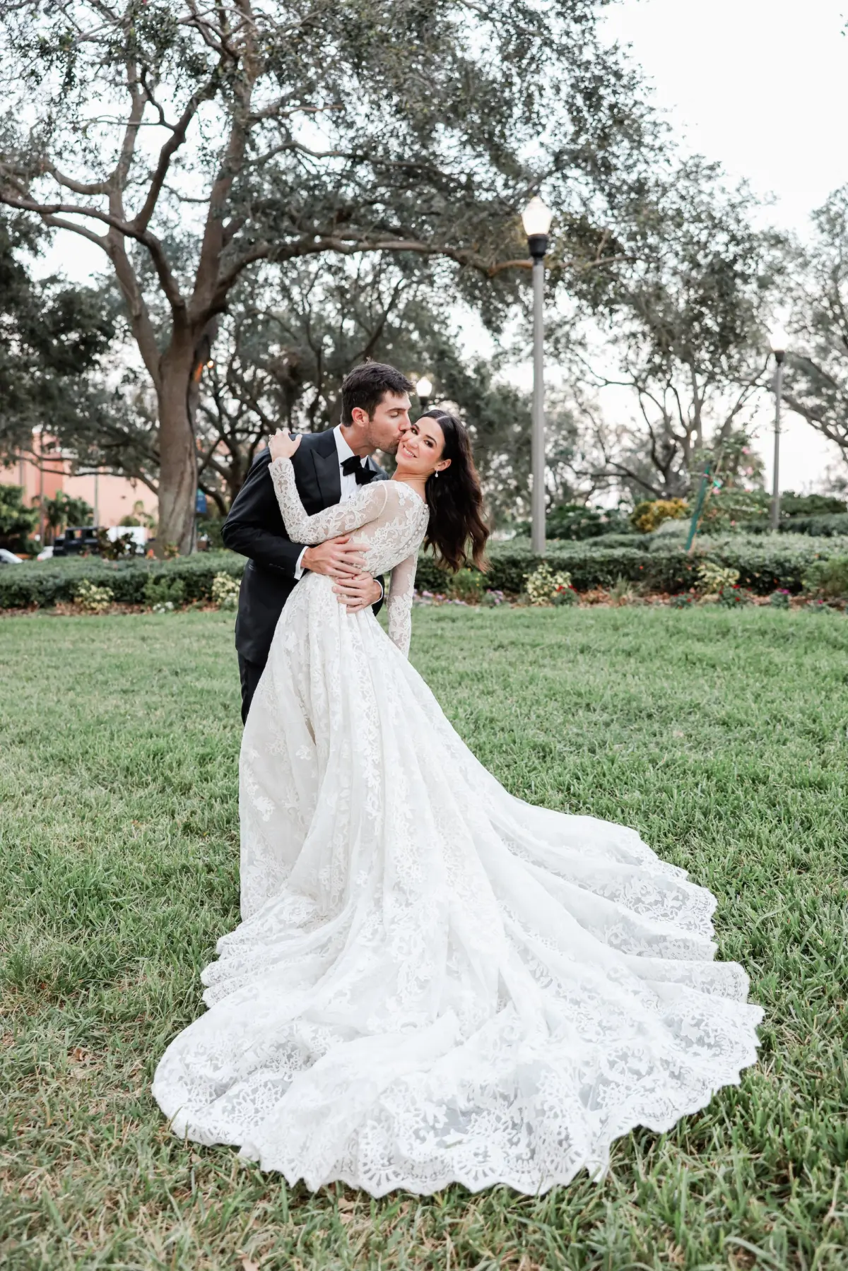 Bride and Groom Outdoor Florida Fall Wedding Portrait | Tampa Bay Wedding Photographer Lifelong Photography Studio