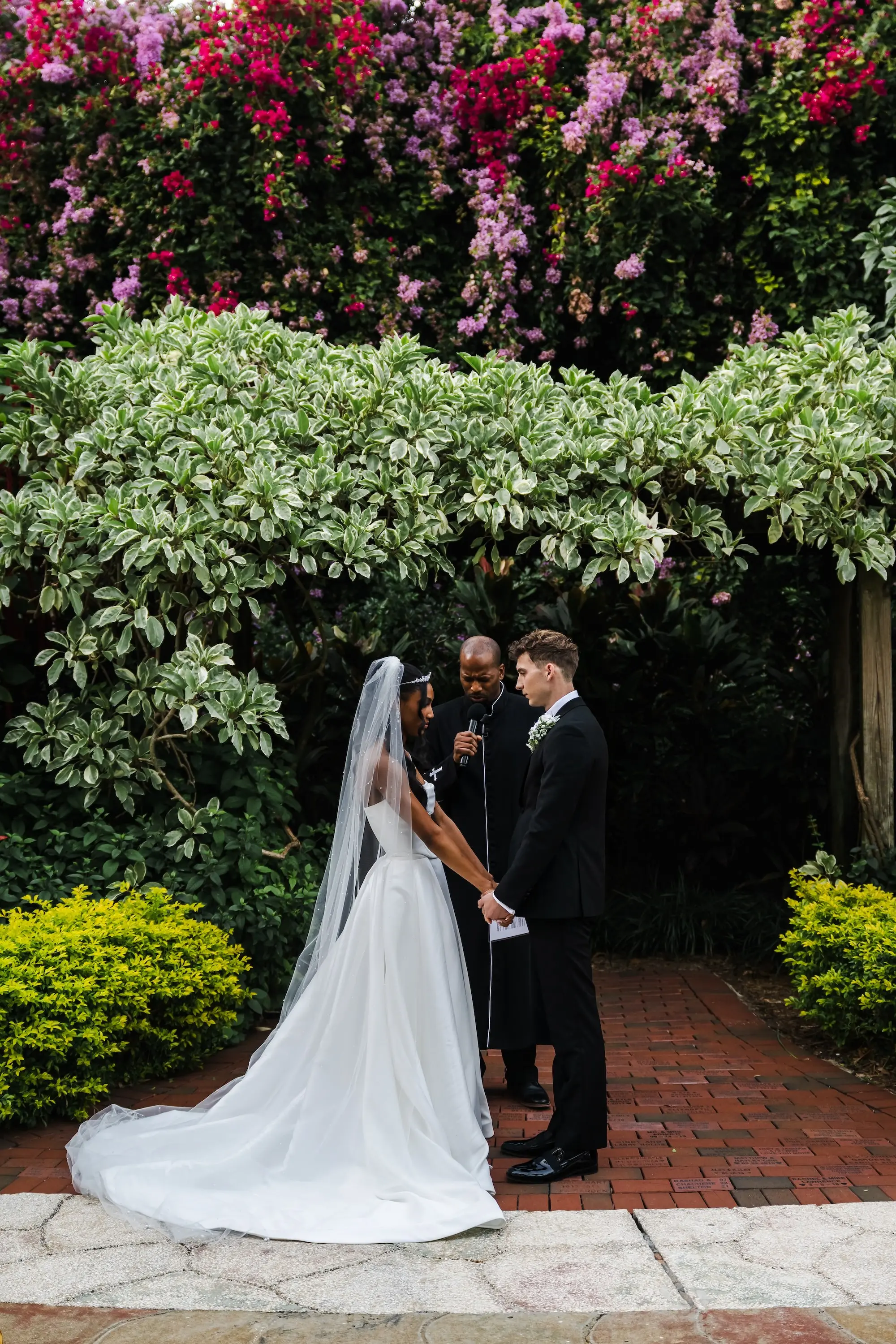 Blue and Purple Enchanted Garden Wedding Ceremony Inspiration | St Pete Event Venue Sunken Gardens