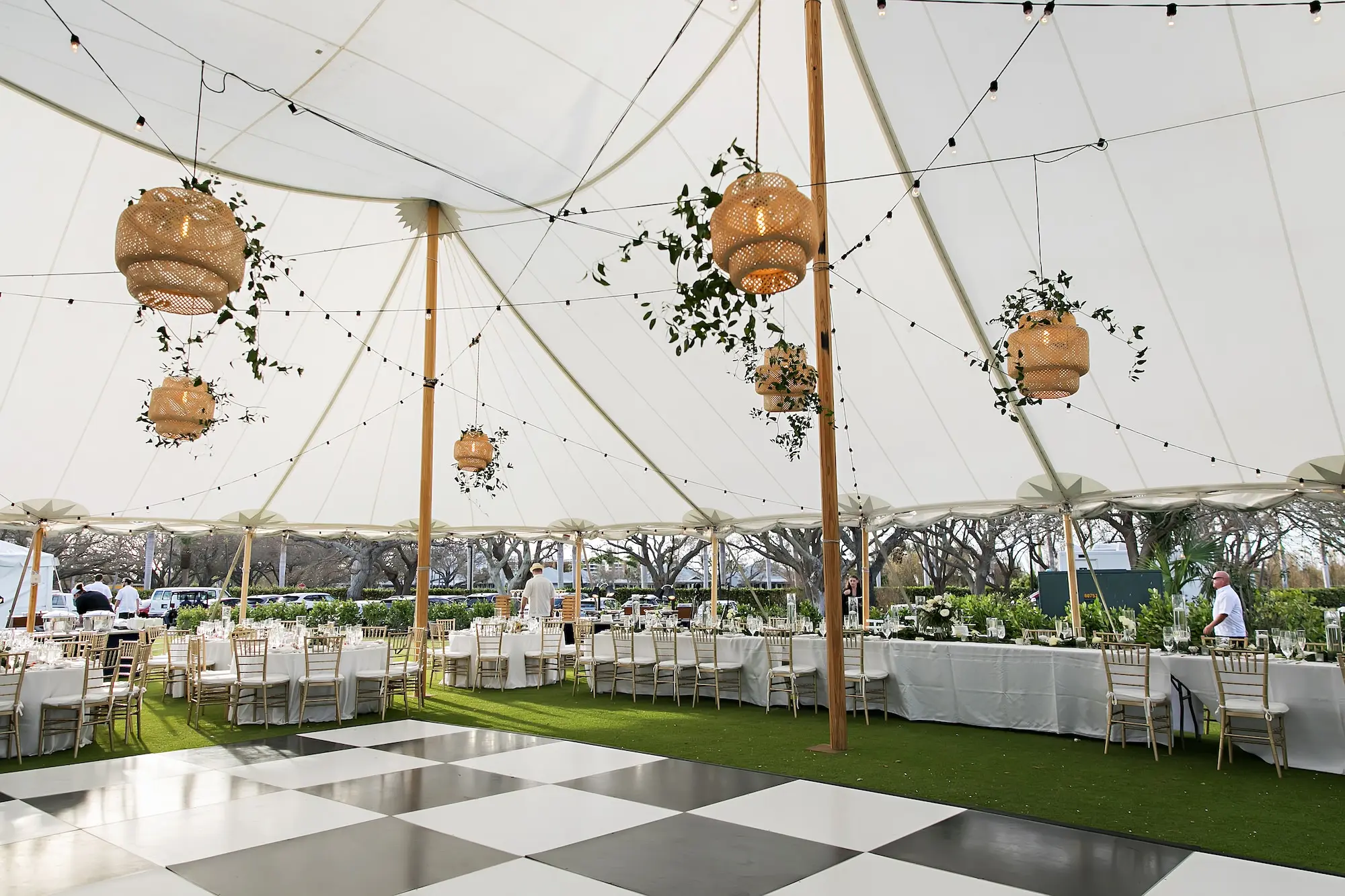 Elegant White and Sage Green Tented Sarasota Wedding Reception Decor Ideas | Tampa Bay Event Venue The Resort at Longboat Key Club