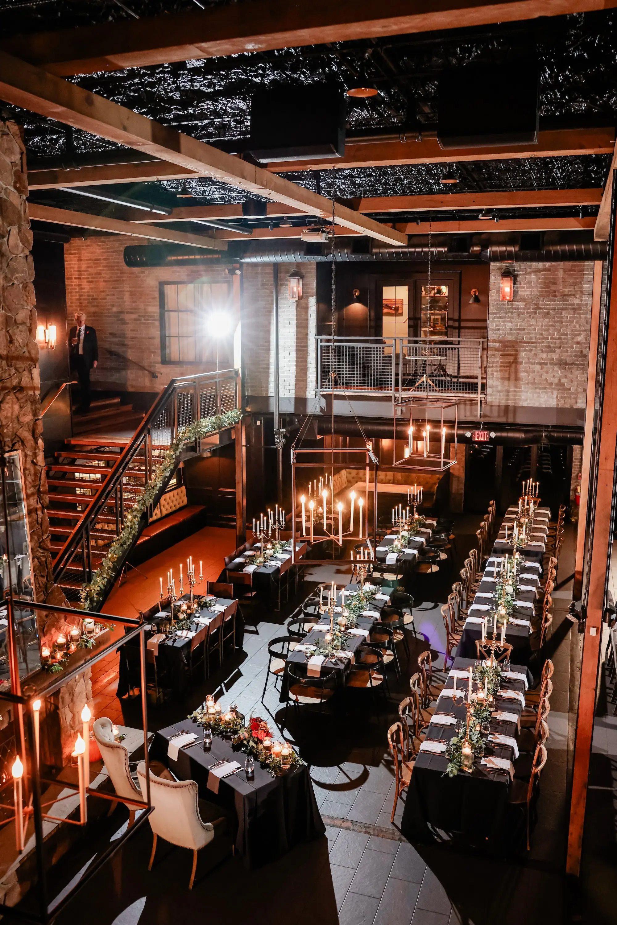 Dark and Moody Black and Gold Fall Halloween Wedding Reception Decor Inspiration | St Pete Event Venue Urban Stillhouse | Tampa Planner B Eventful