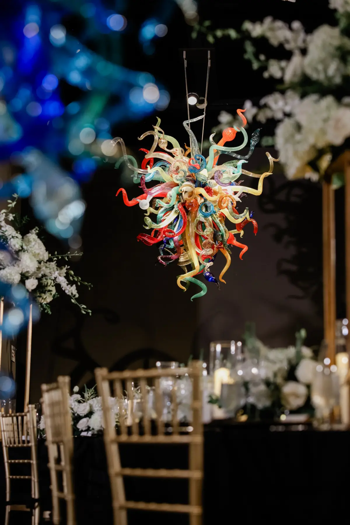 Wedding Reception Portrait at Venue The Chihuly Collection at the Morean Arts Center Inspiration | Tampa Bay Wedding Photographer Lifelong Photography Studio
