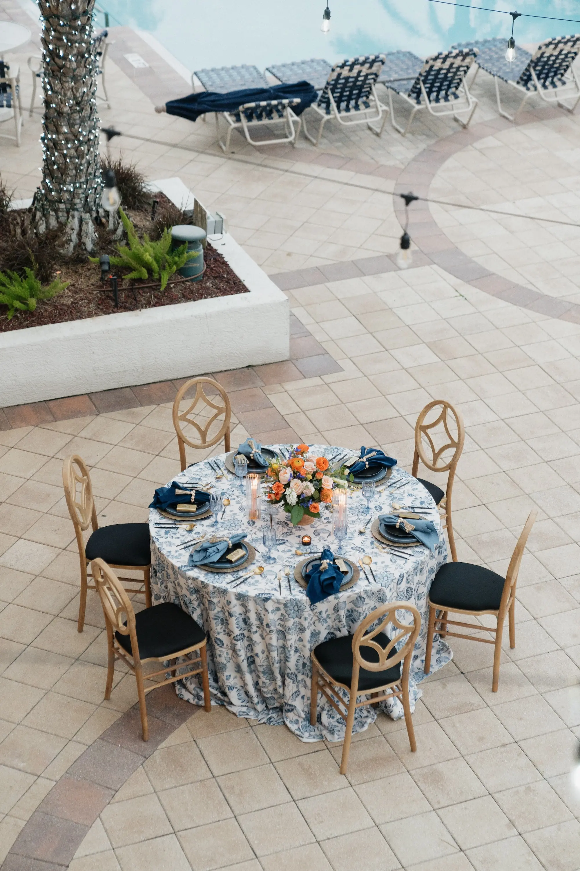 Romantic Blue Spring Wedding Reception Tablescape Decor Ideas | Tampa Bay Over The Top Linen Rentals