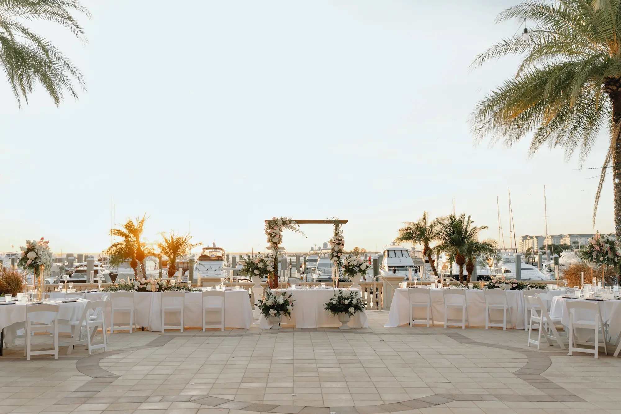 31Romantic Rose Gold and Champagne Wedding Ideas Tampa Waterfront Venue Westshore Yacht Club - “Best Of” 2025: Wedding Receptions Part 2 Rose Gold and Champagne Outdoor Waterfront Wedding Reception Decor Inspiration | Tampa Bay Florida Waterfront Wedding Venue Westshore Yacht Club