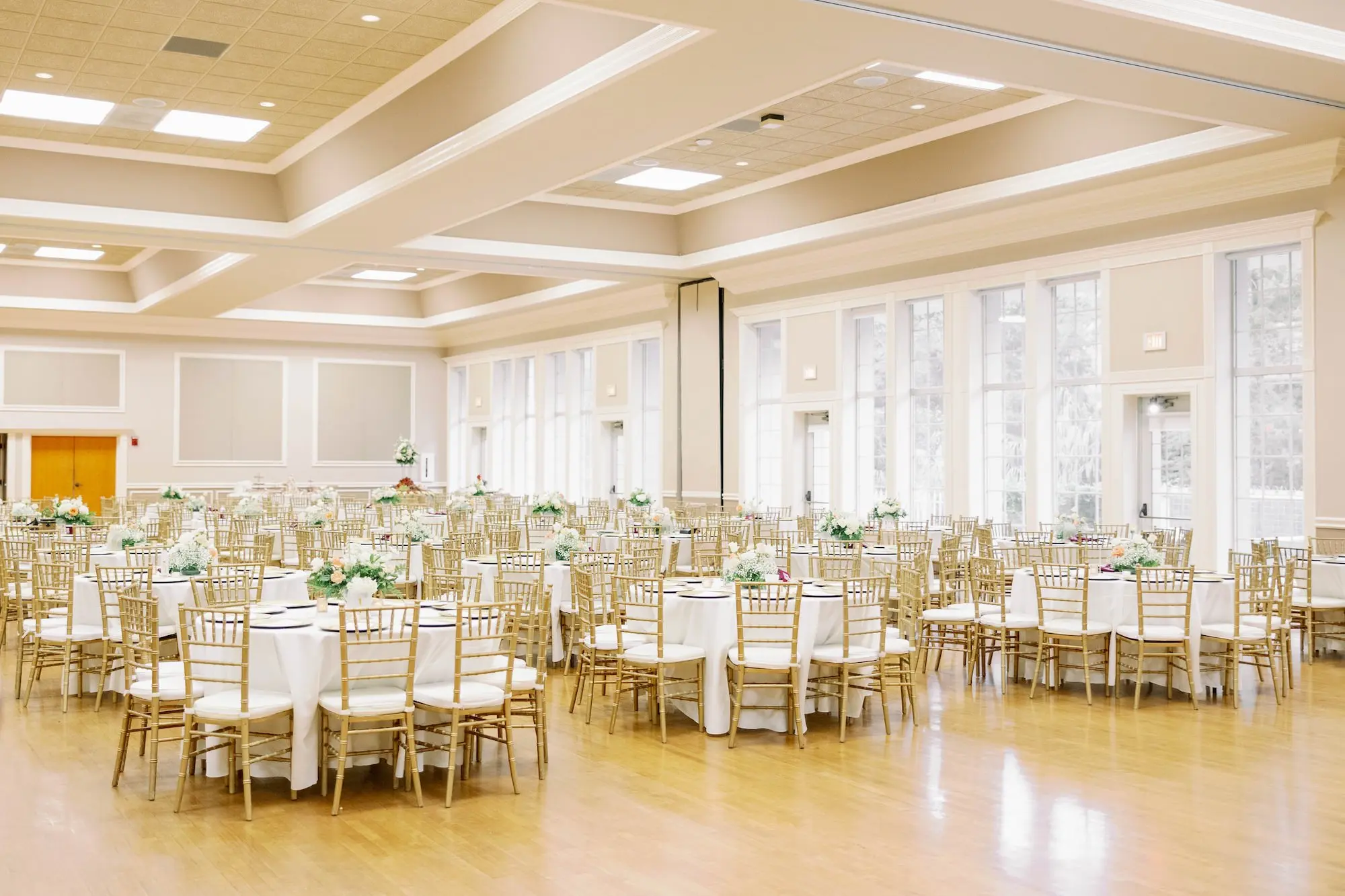 White and Gold Wedding Reception Inspiration | Tampa Bay Event Venue Higgins Hall