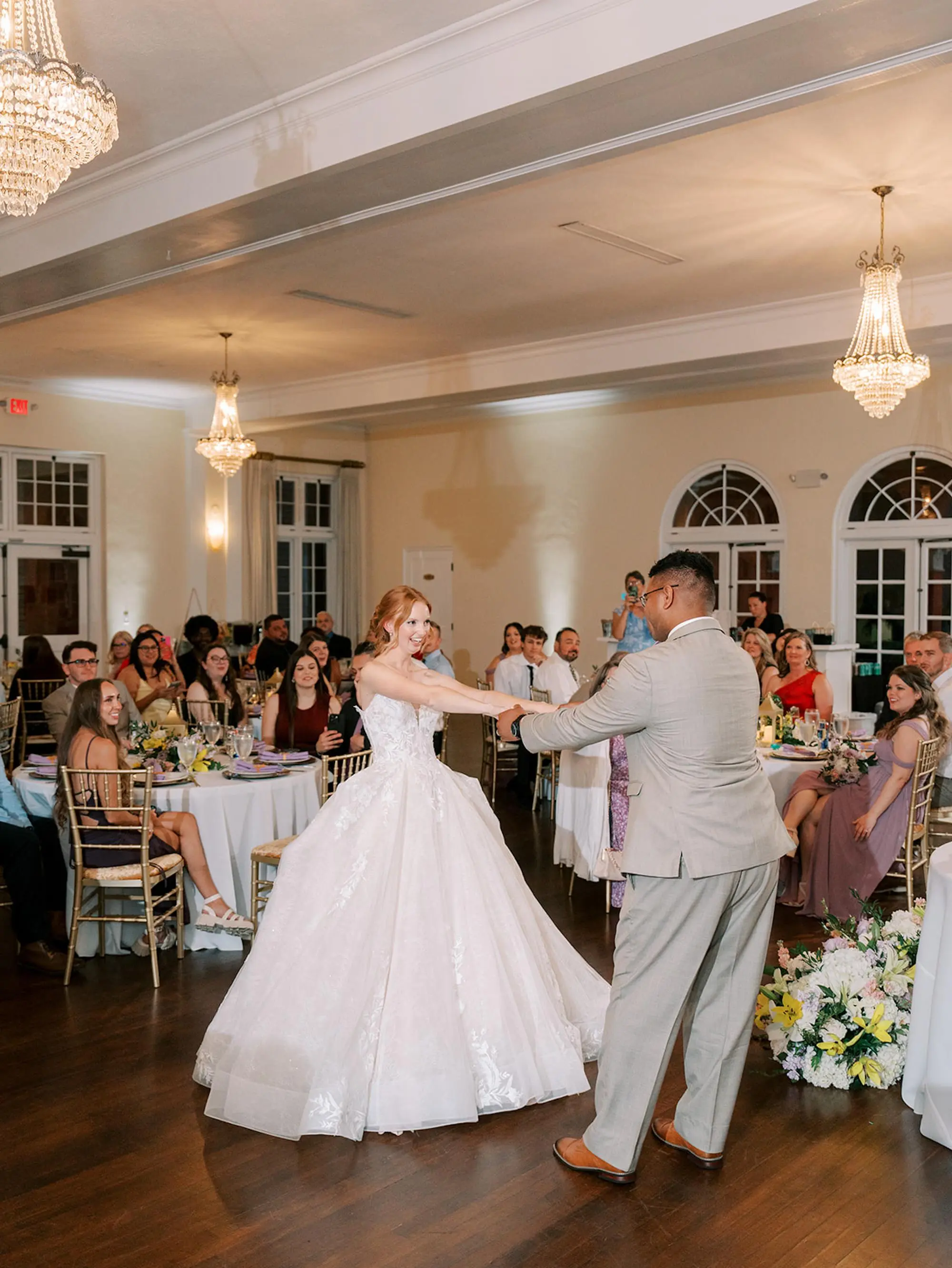 Bride and Groom First Dance Wedding Portrait