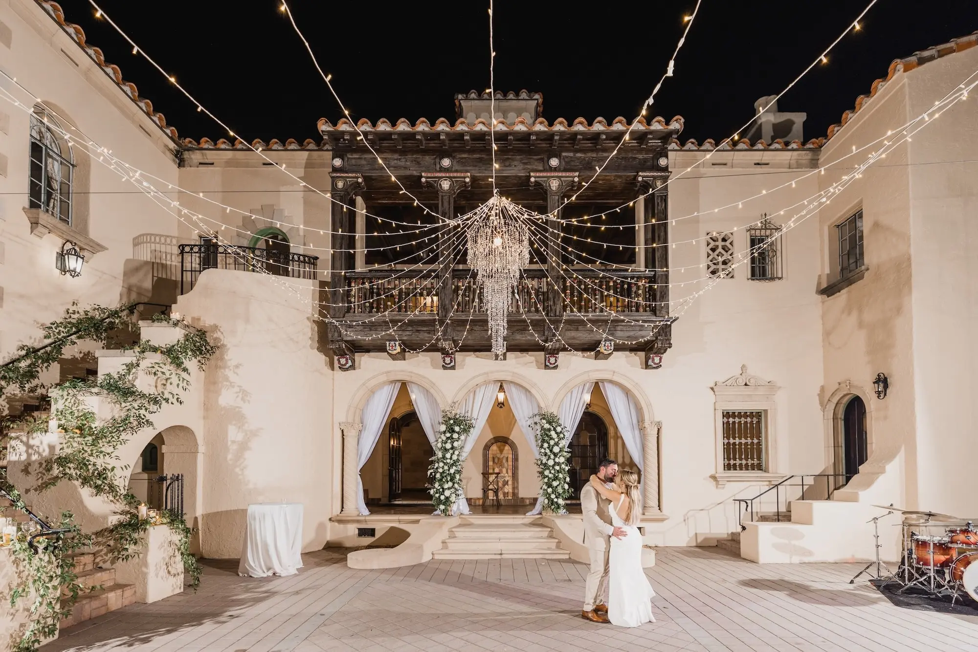 Bride and Groom First Dance Wedding Portrait | Sarasota Event Venue Powel Crosley Estate