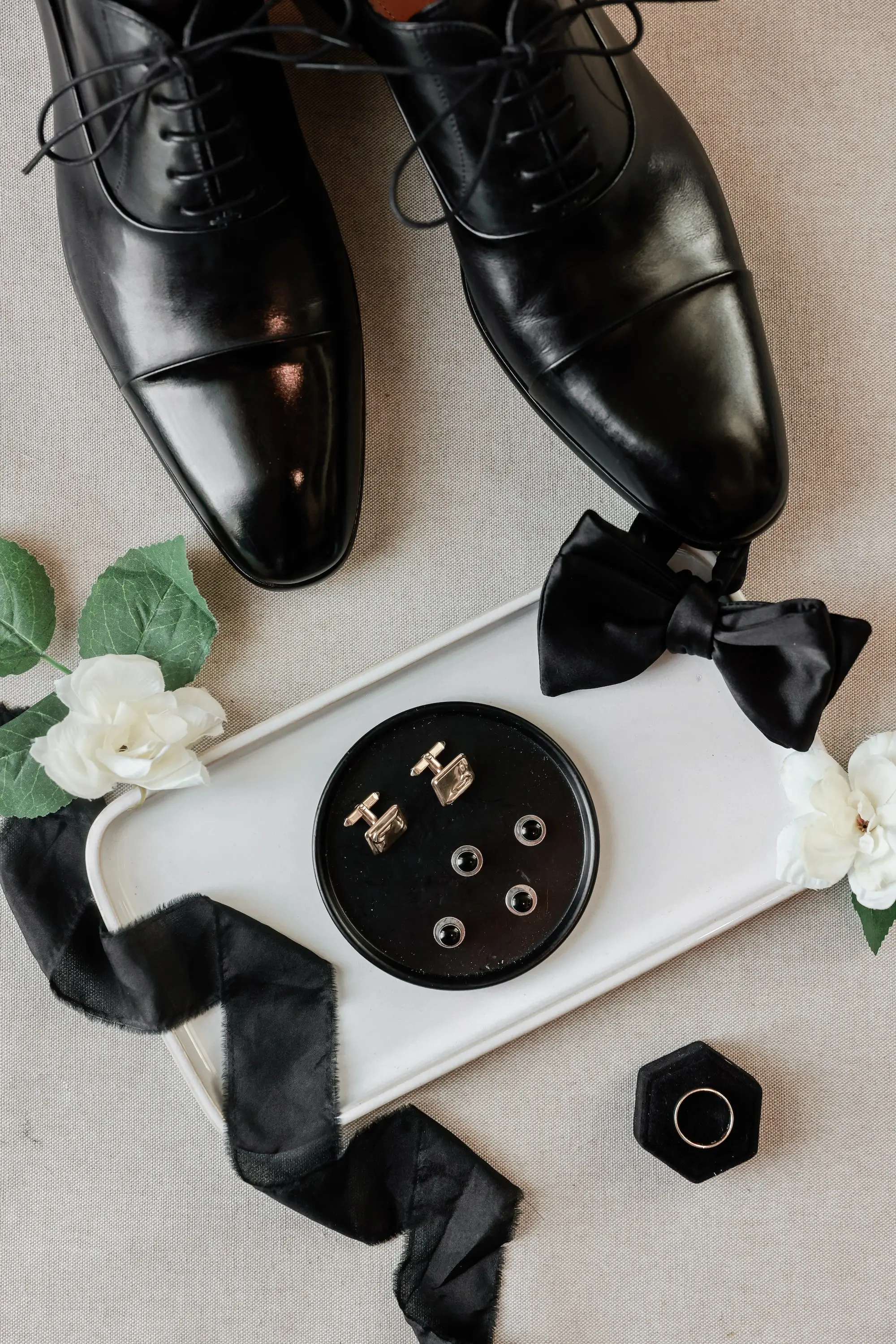 Black and White Groom Accessories Inspiration