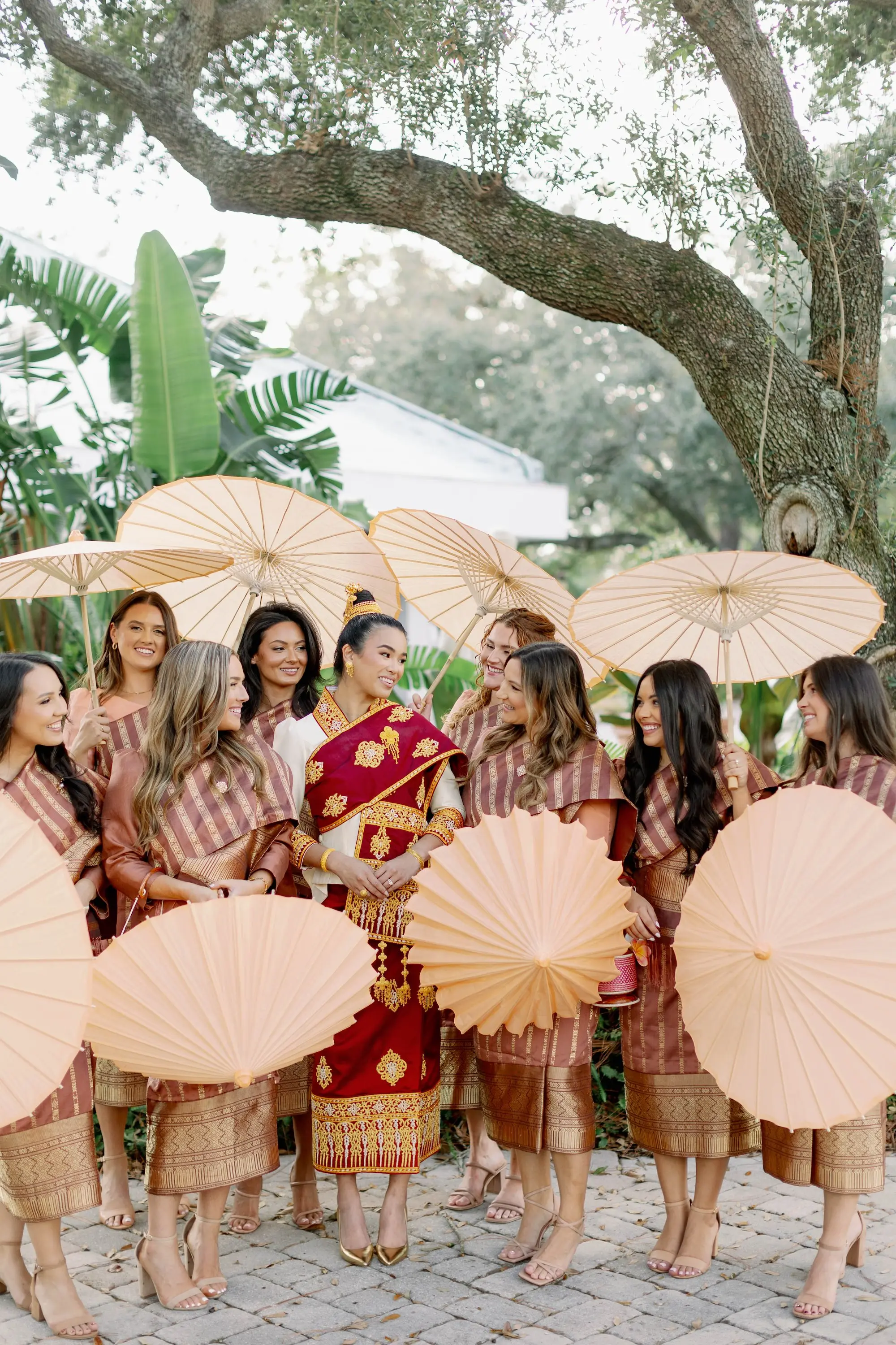 Gold and Red Asian-Fusion Tampa Wedding | Higgins Hall