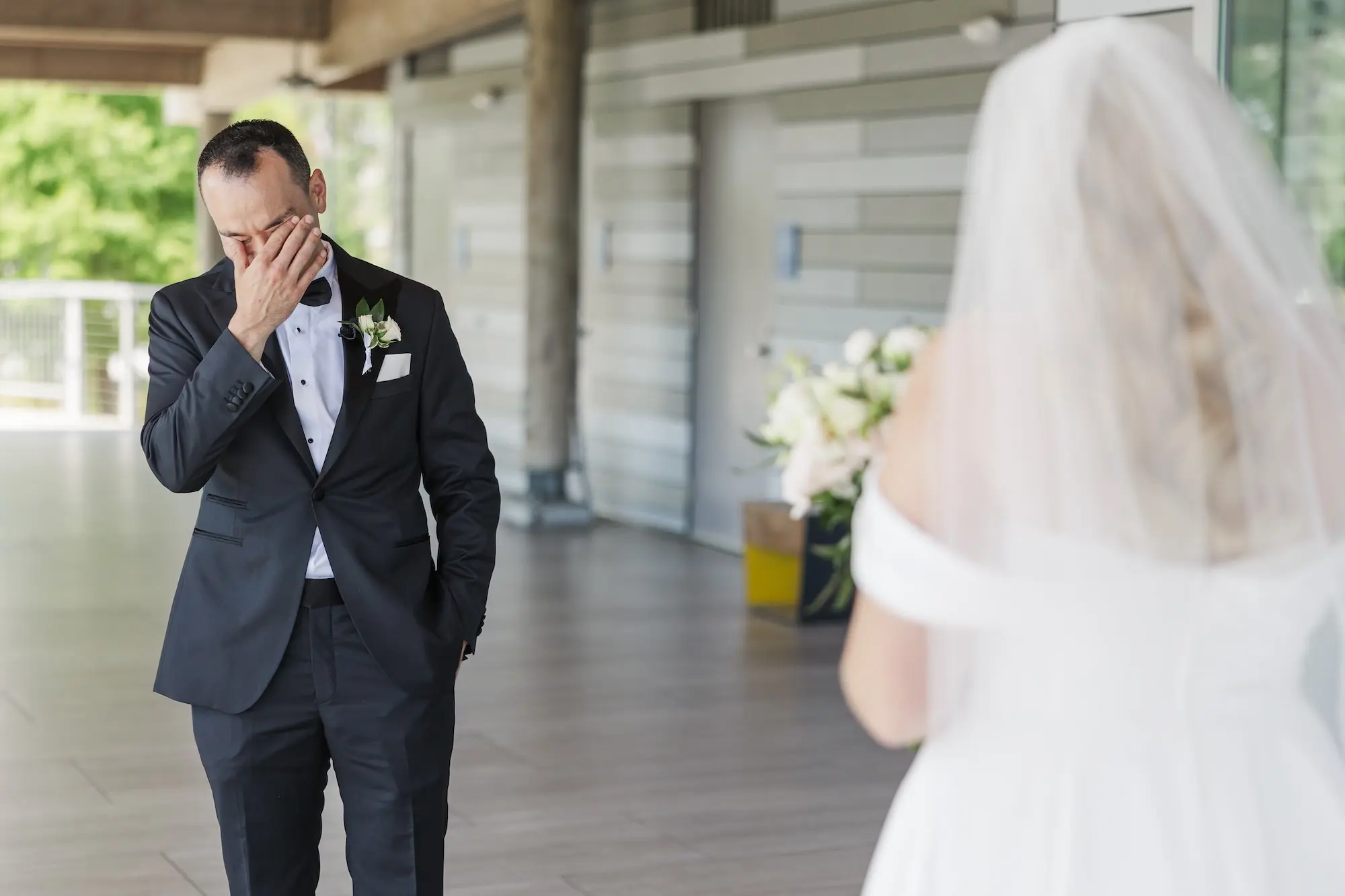 Bride and Groom First Look Wedding Portrait | Tampa Bay Photographer Mary Anna Photography