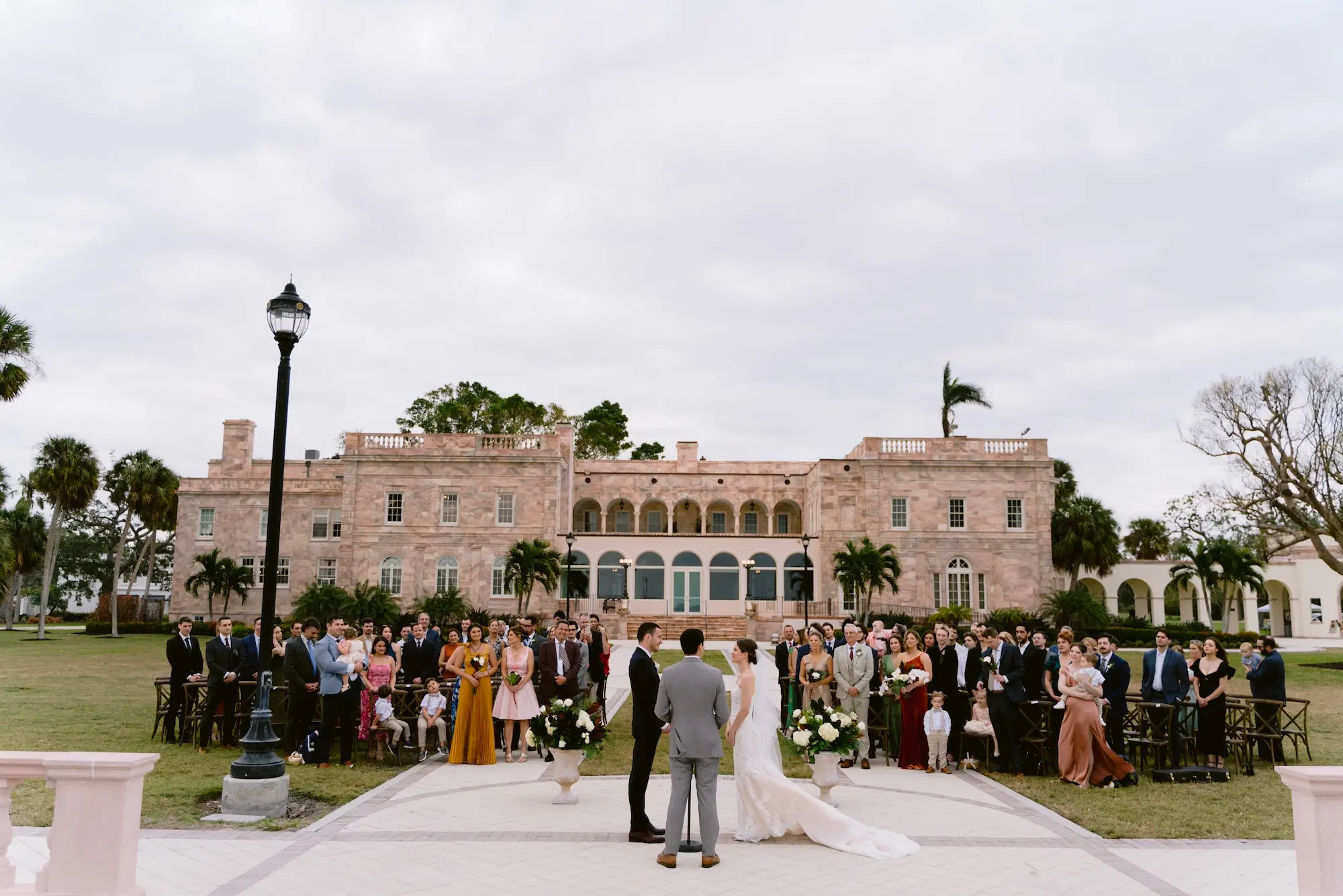 Bride and Groom Wedding Ceremony Vow Exchange Wedding | Outdoor Fall Wedding Ceremony Inspiration | Tampa Bay Photographer We The Blackwells | Historic Academic Venue The New College of Florida