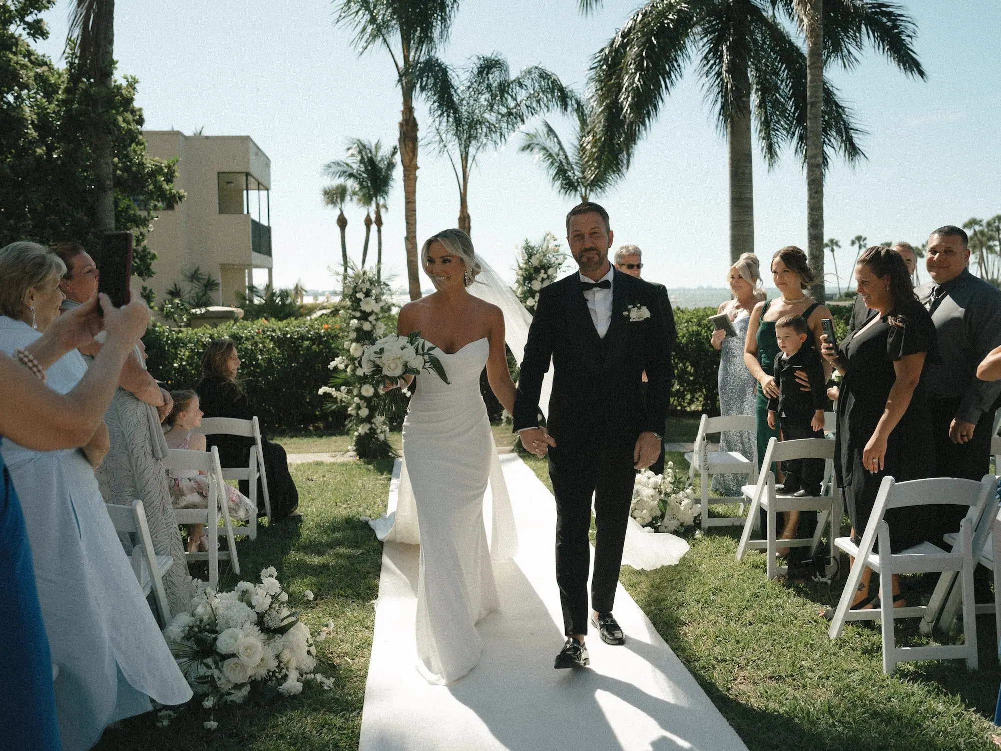 Timeless Black and White Outdoor Wedding | Ritz Carlton Sarasota