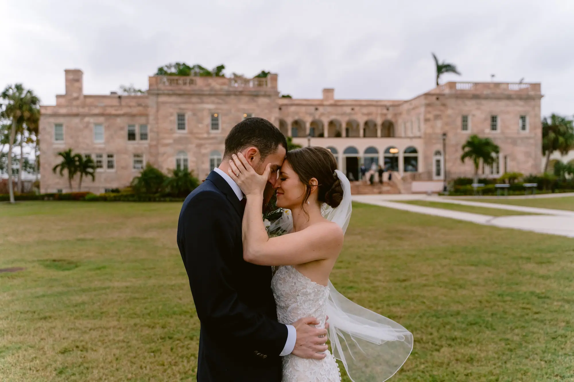 Bride and Groom Wedding Portrait | Tampa Bay Photographer We The Blackwells | Historic Academic Venue The New College of Florida