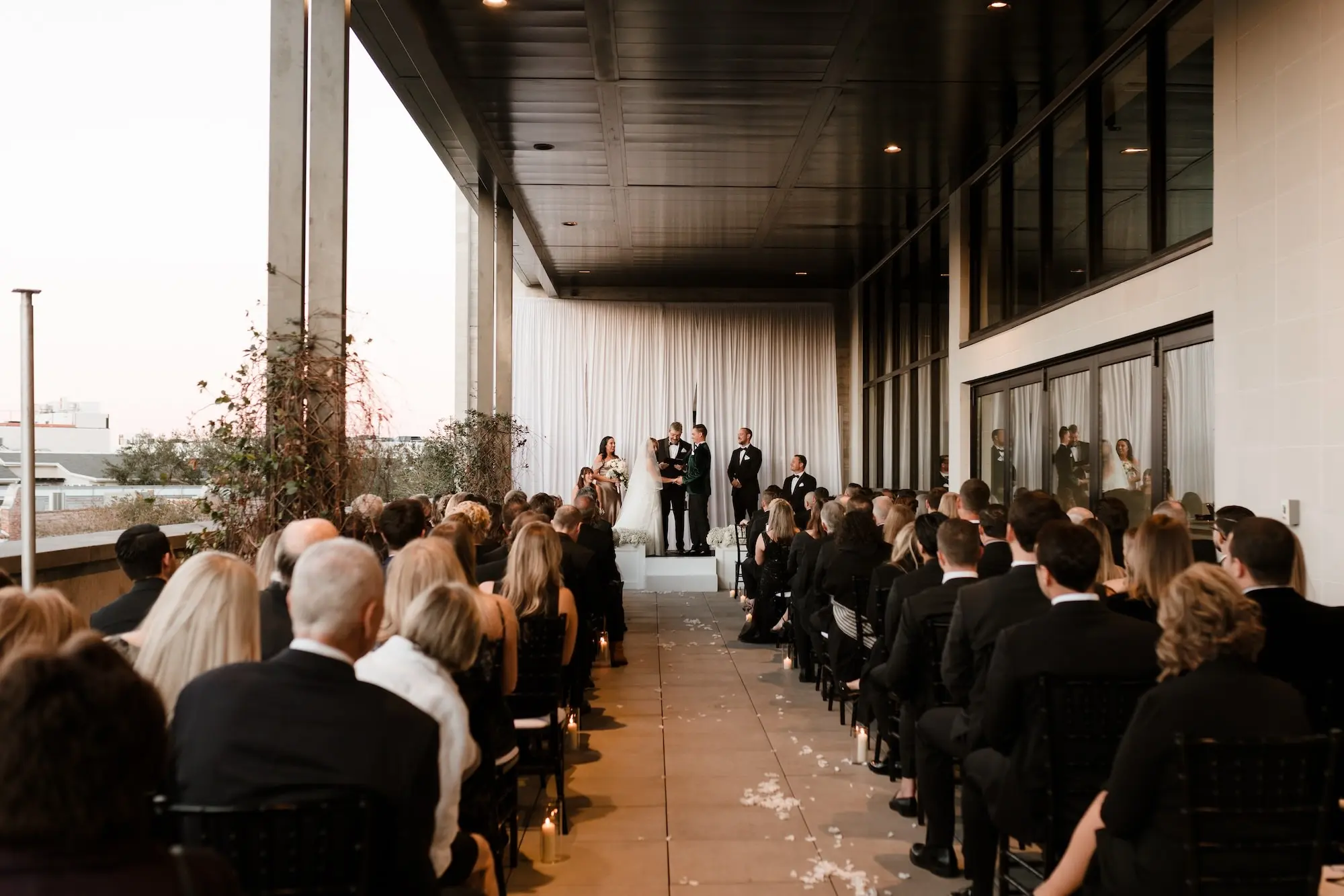 Timeless Modern Black and White Wedding Ceremony Inspiration | Tampa Bay Event Venue Hyde House Public House