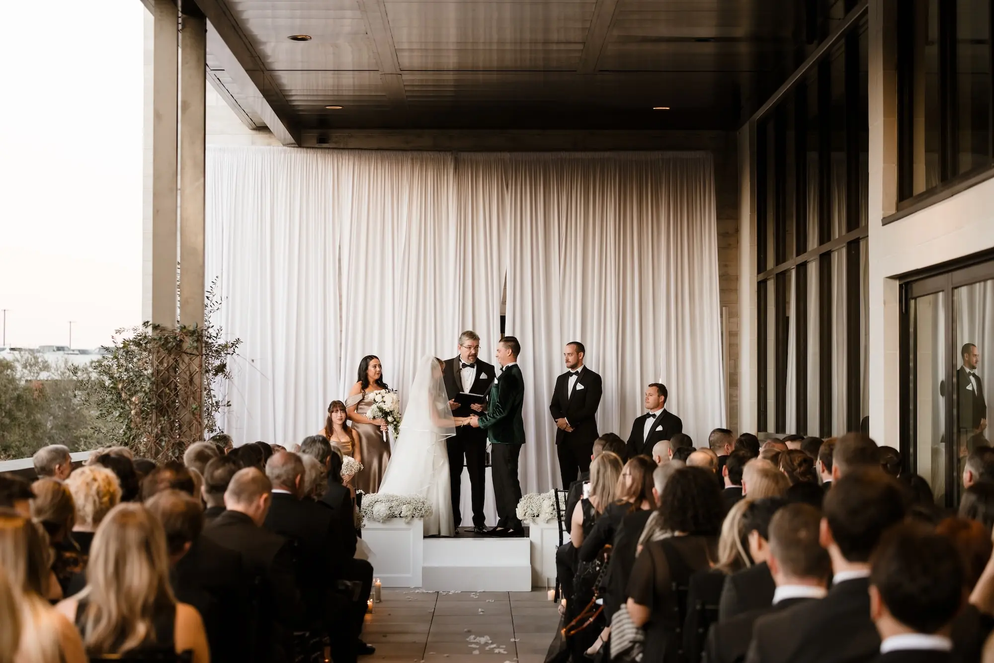 Timeless Modern Black and White Wedding Ceremony Inspiration | Tampa Bay Event Venue Hyde Public Studio
