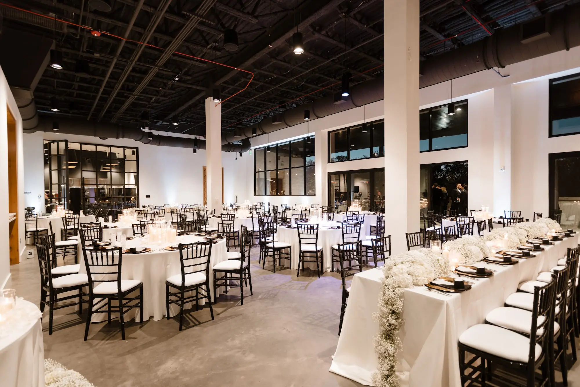 Timeless Modern Black and White Wedding Reception Ideas | Tampa Bay Event Venue Hyde House Public Studio