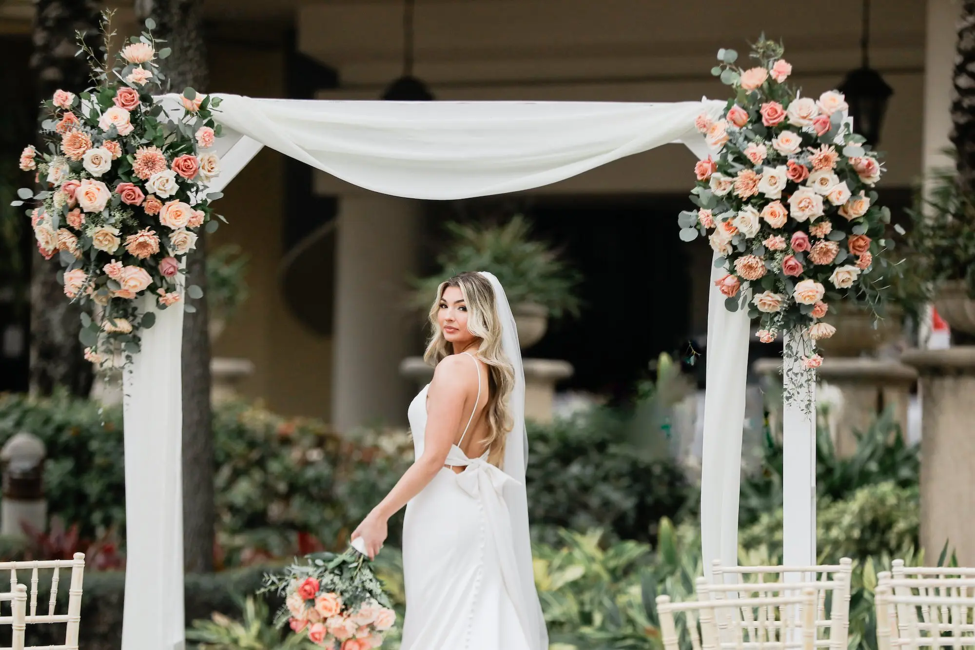 17Elegant Coral and Peach Downtown Tampa Wedding Ideas jpg