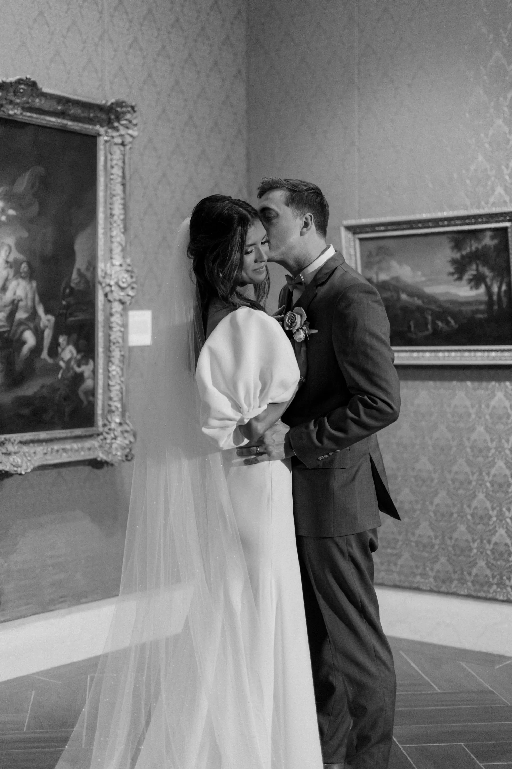 Bride and Groom Black and White Wedding Portrait | Tampa Bay Photographer Videographer J&S Media
