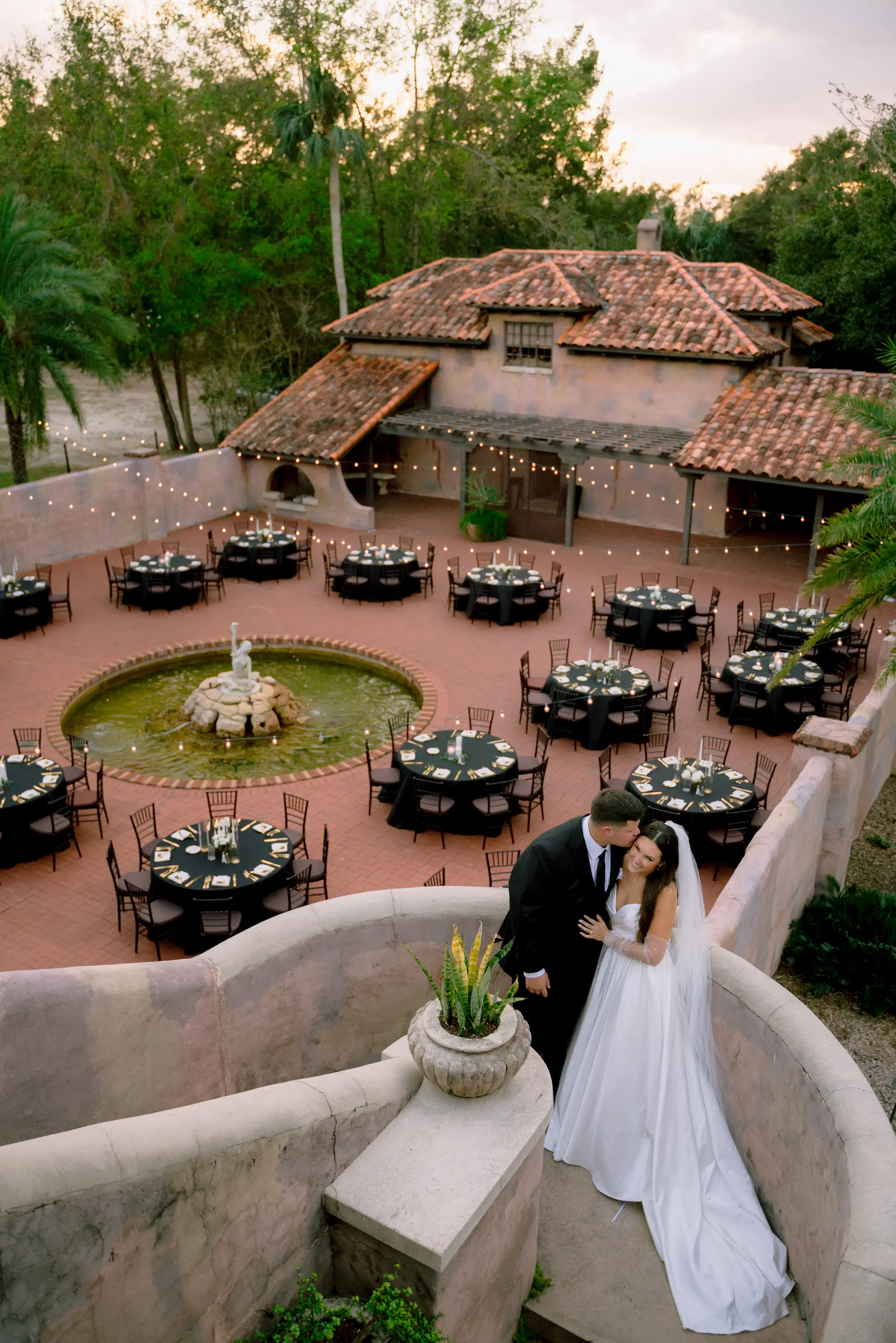 Classic Black and White European Inspired Florida Wedding Reception Ideas | Tampa Bay Event Venue The Howey Mansion | Photographer We The Blackwells