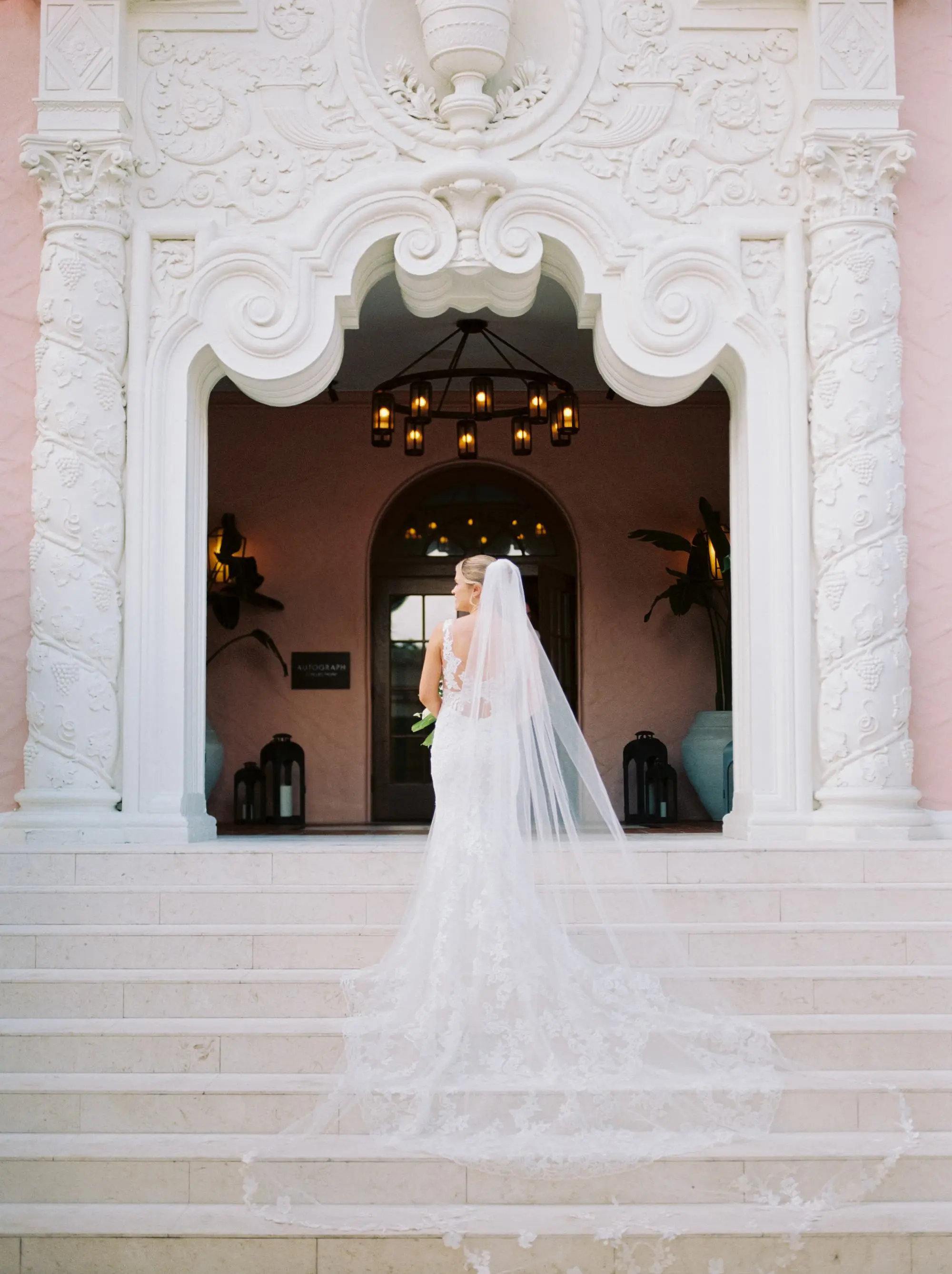 White Lace Mermaid Randy Fenoli Wedding Dress Inspiration | St Pete Event Venue The Vinoy