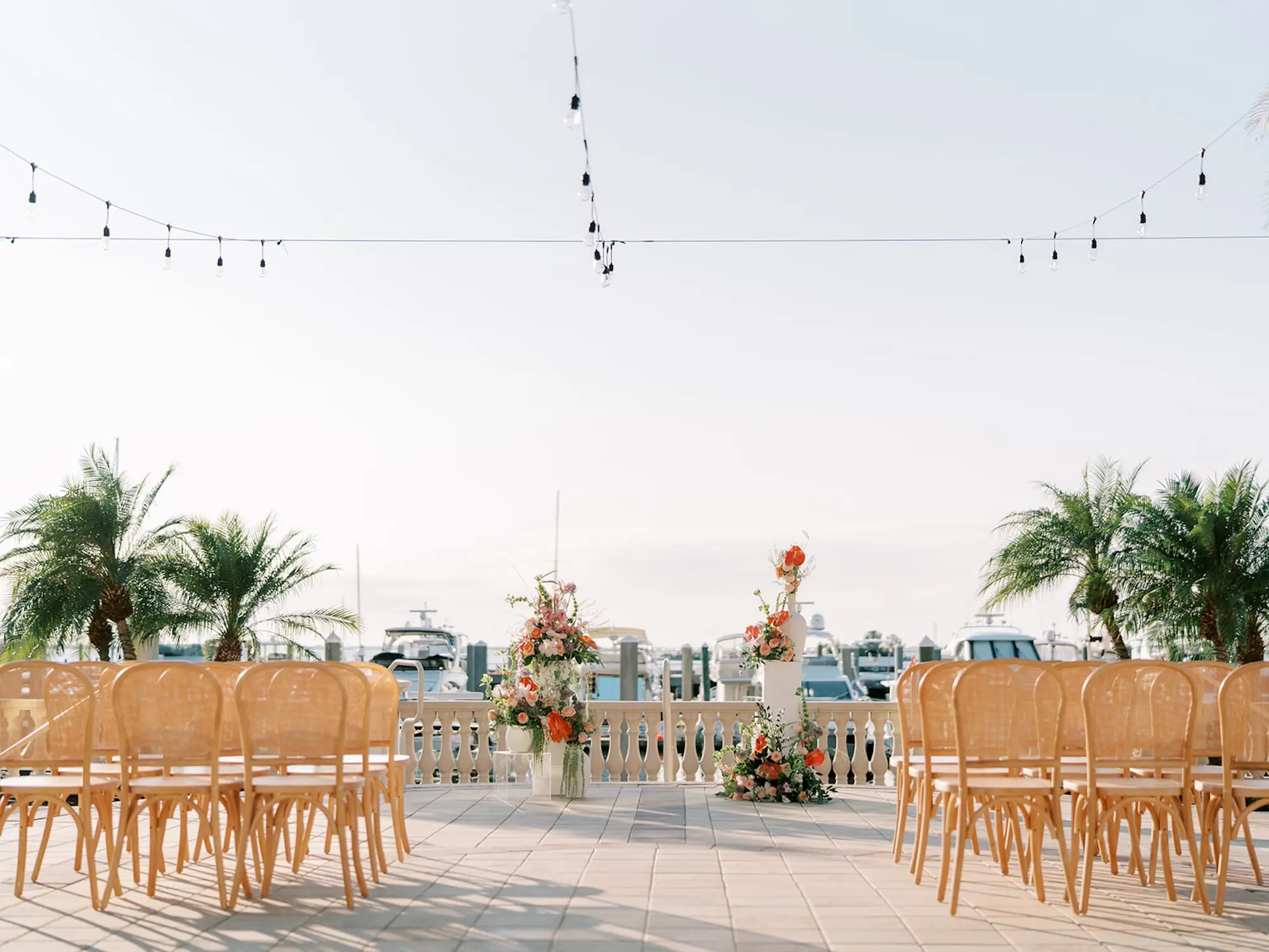Luxurious Tropical, Pastel Wedding Inspiration | Westshore Yacht Club