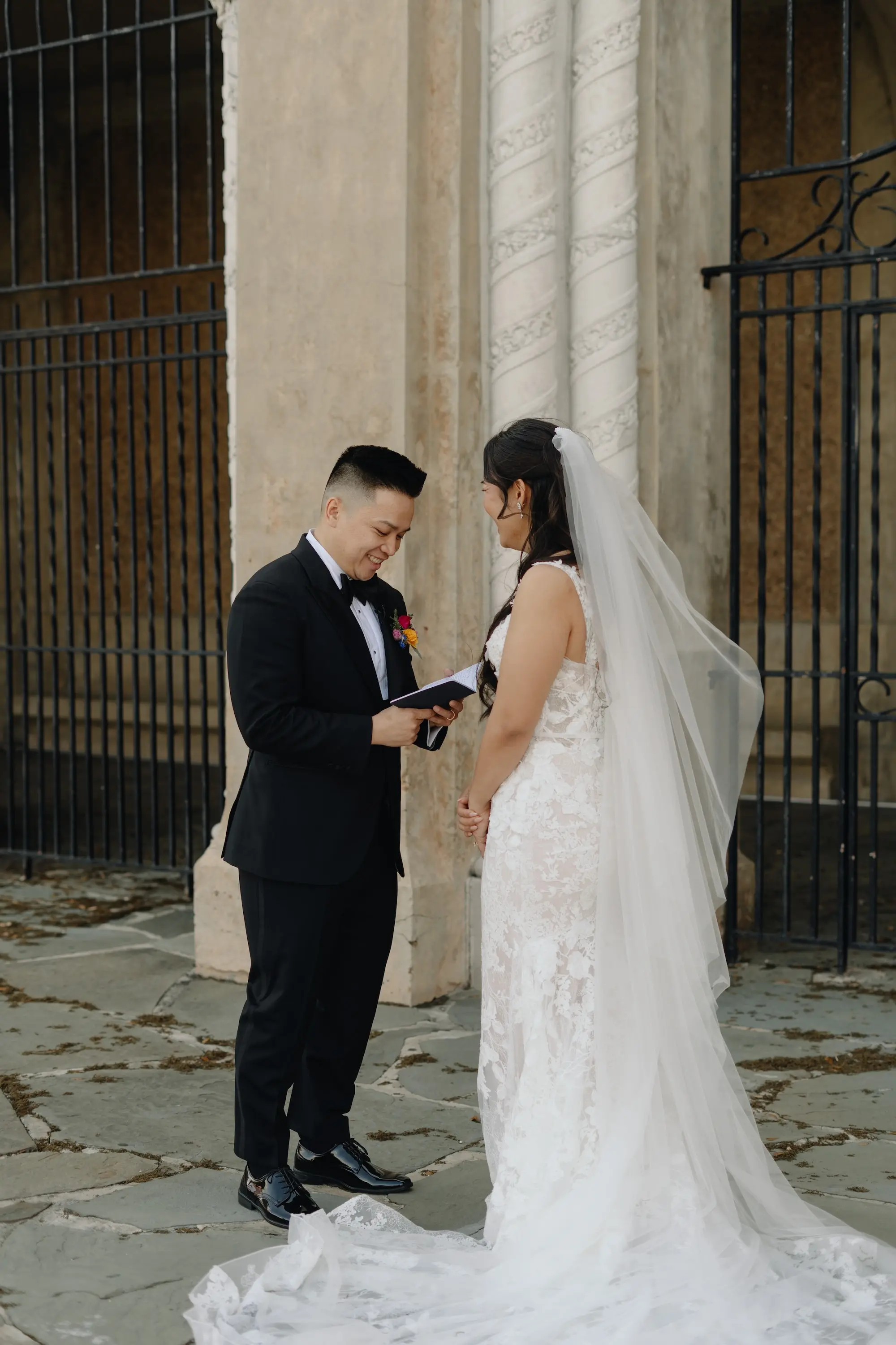 Bride and Groom Private Vow Reading Wedding Portrait | Tampa Bay Photographer J&S Media
