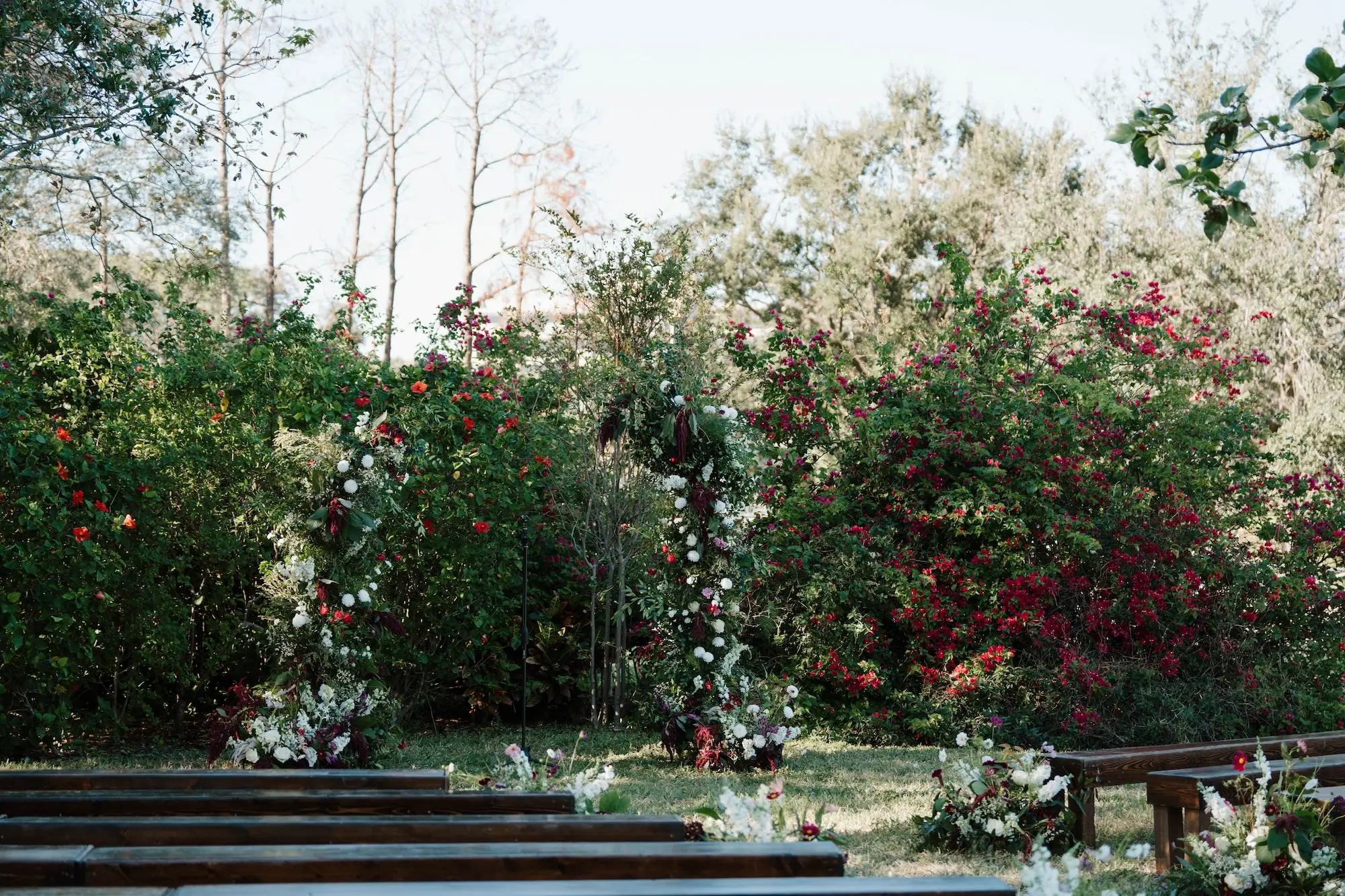 Elegant Green and White Outdoor Garden Party Wedding Ceremony Decor Ideas | Tampa Event Venue Davis Island Garden Club